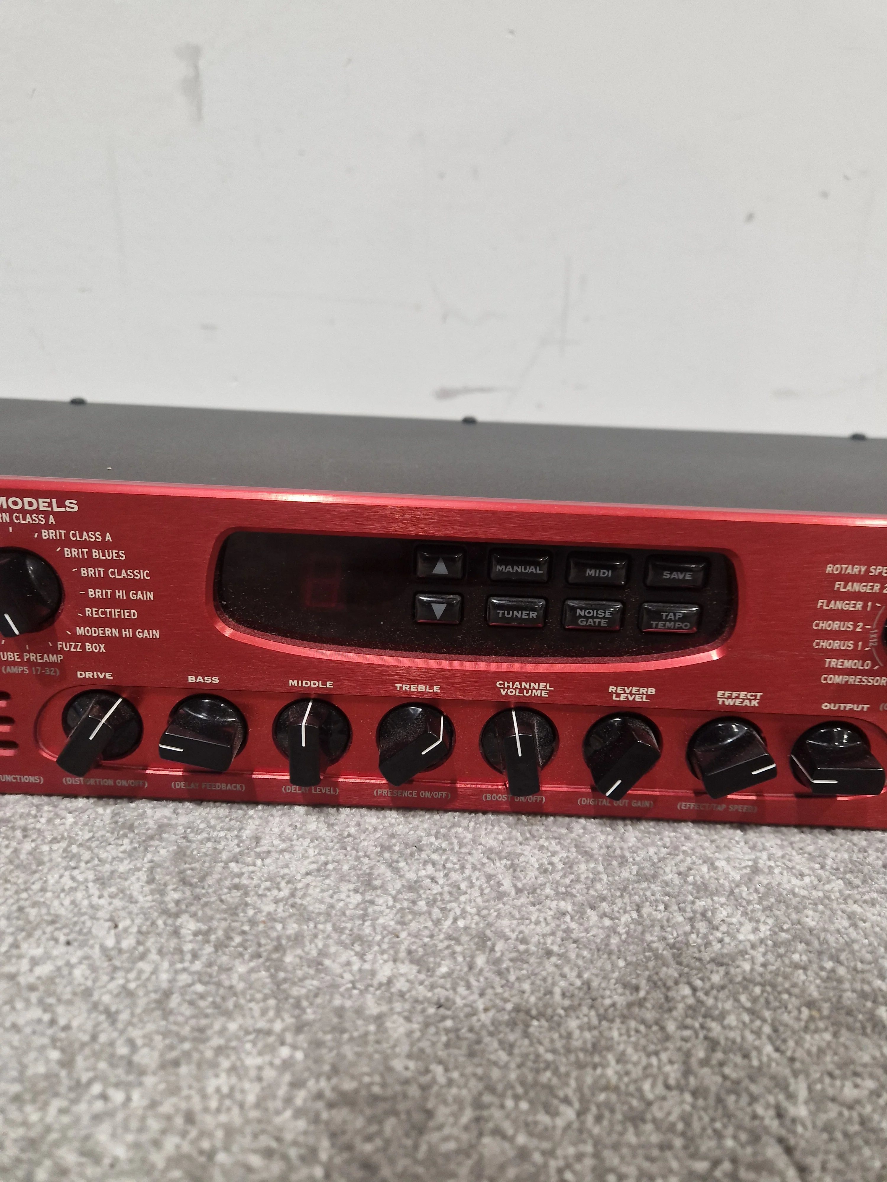 Line 6 POD Pro - Guitar Multi-Effects Processor - Red - Excellent w/ Cables - Image 2