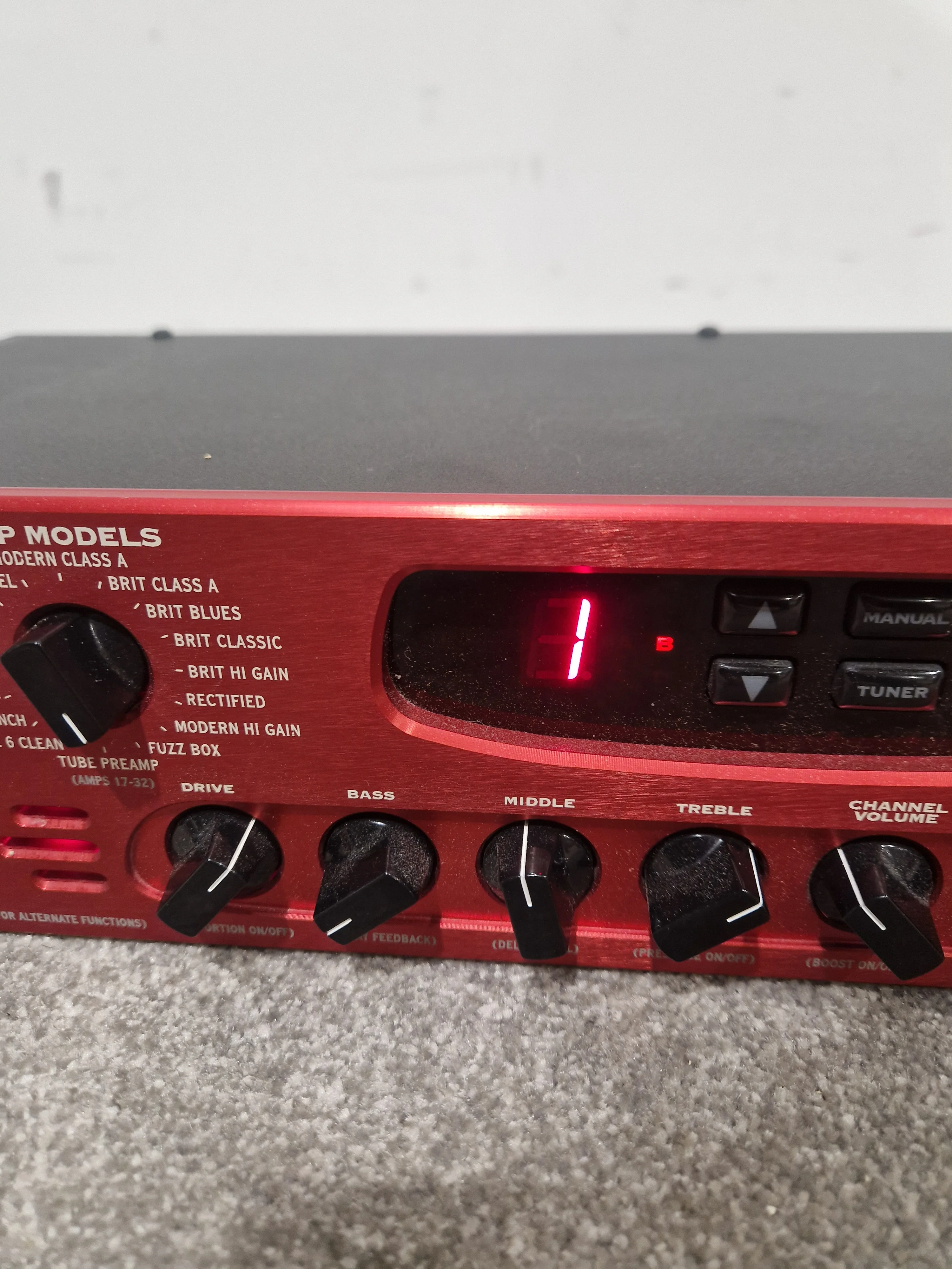 Line 6 POD Pro - Guitar Multi-Effects Processor - Red - Excellent w/ Cables - Image 9