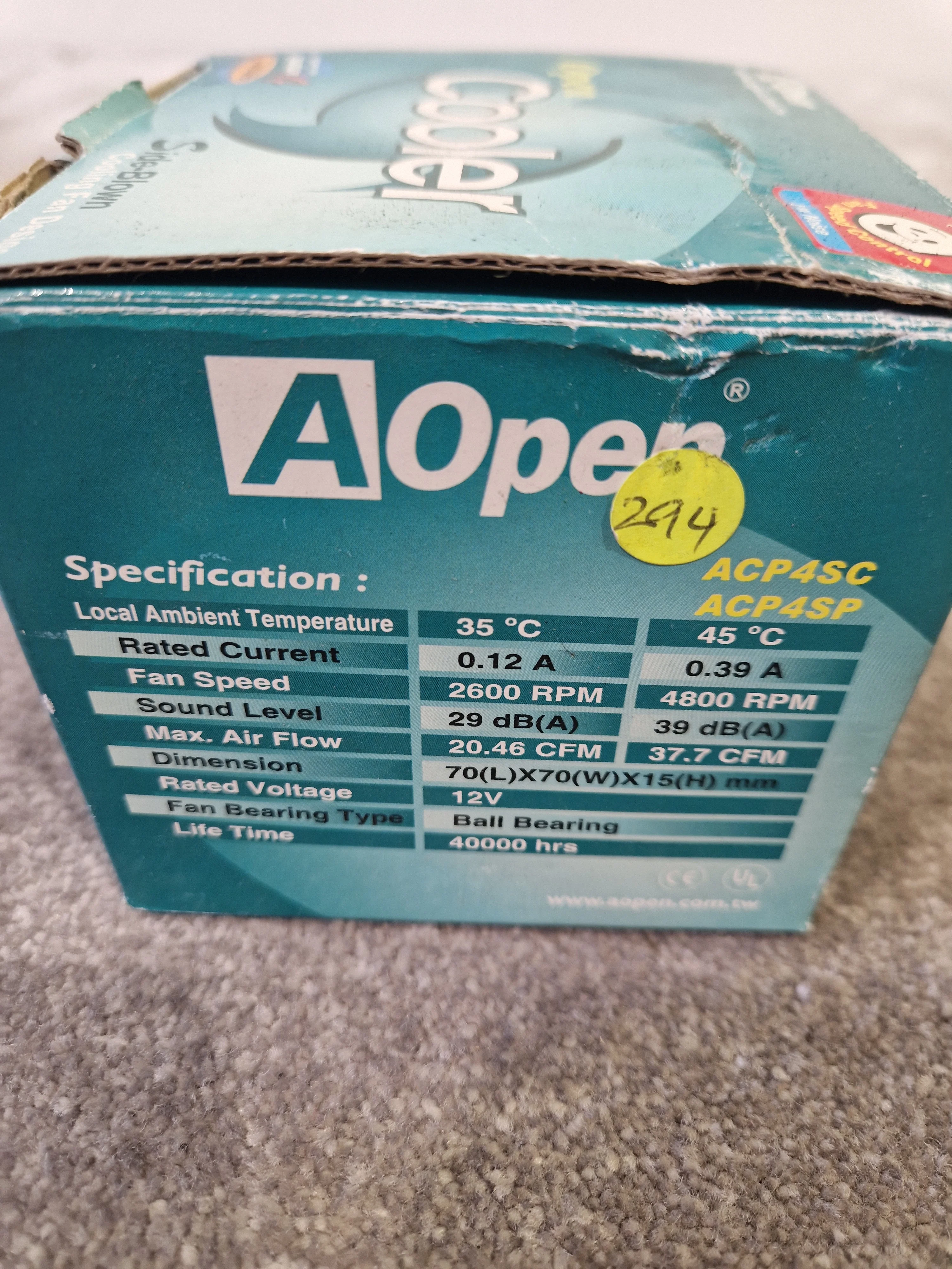 AOpen Side-Blown Pentium 4 Cooler – Socket 478, OEM Fan – New in Opened Box - Image 7