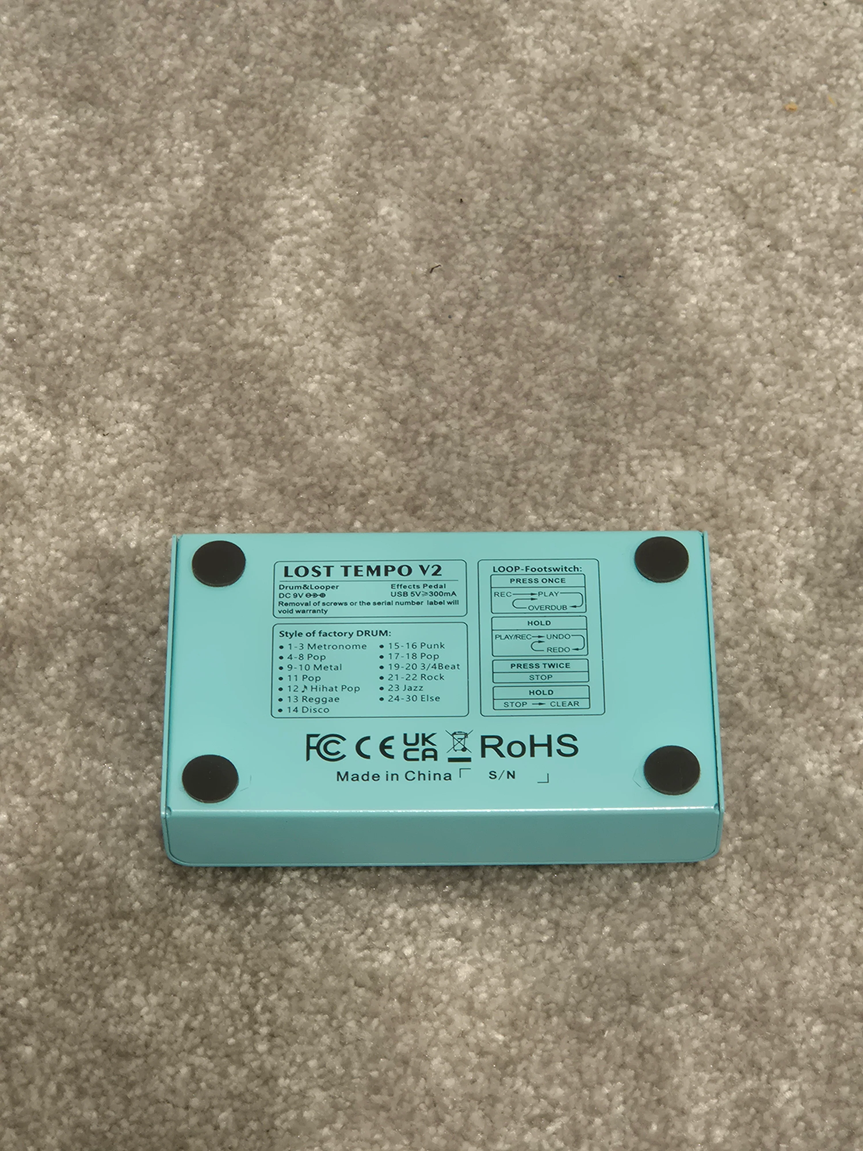 M-Vave Lost Tempo V2 - Versatile Drum Machine and Looper Pedal - Image 3
