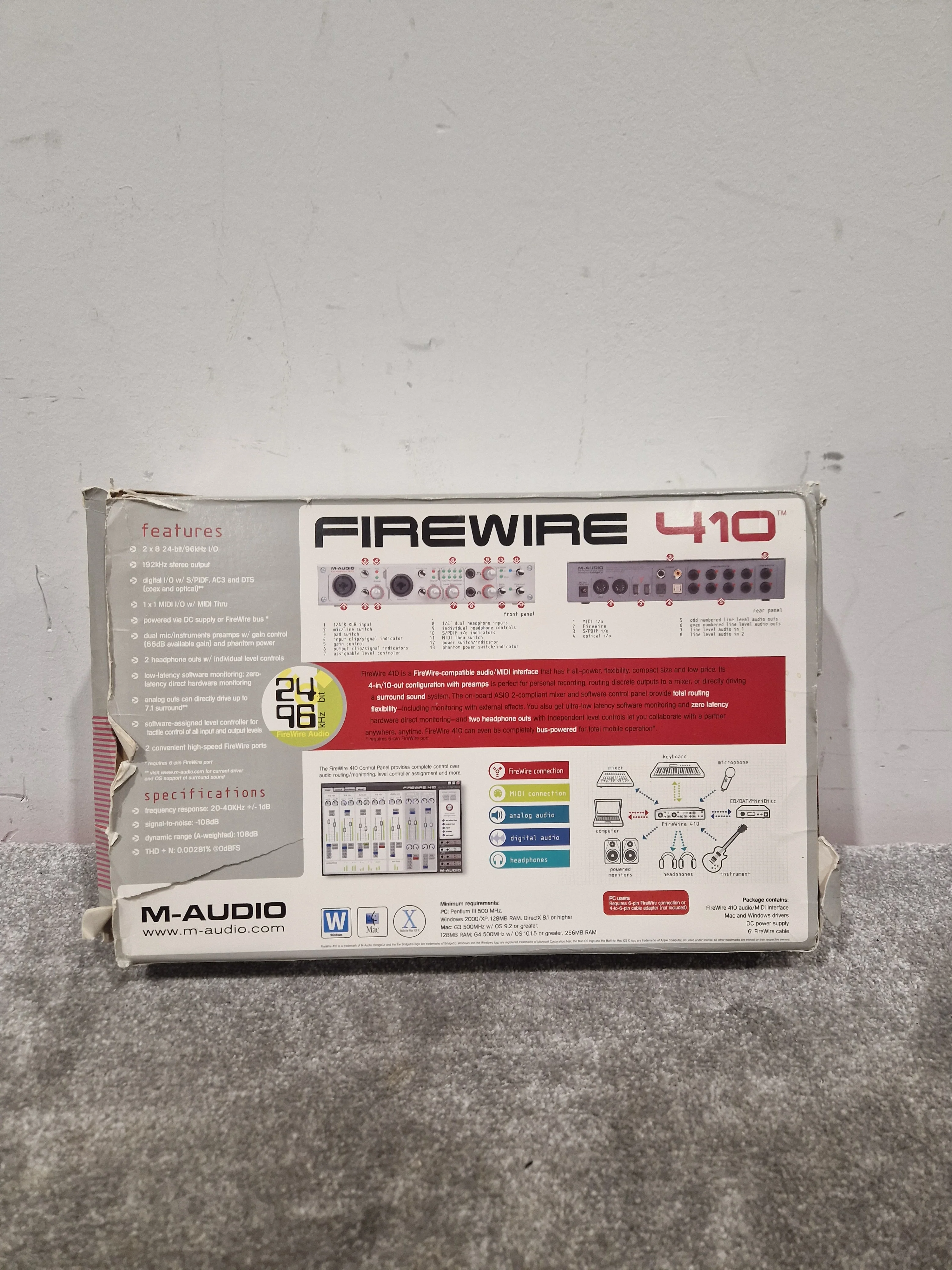 M-Audio FireWire 410 - Audio Interface - 4-in/10-out - Excellent w/ Power Supply & Original Box - Image 2