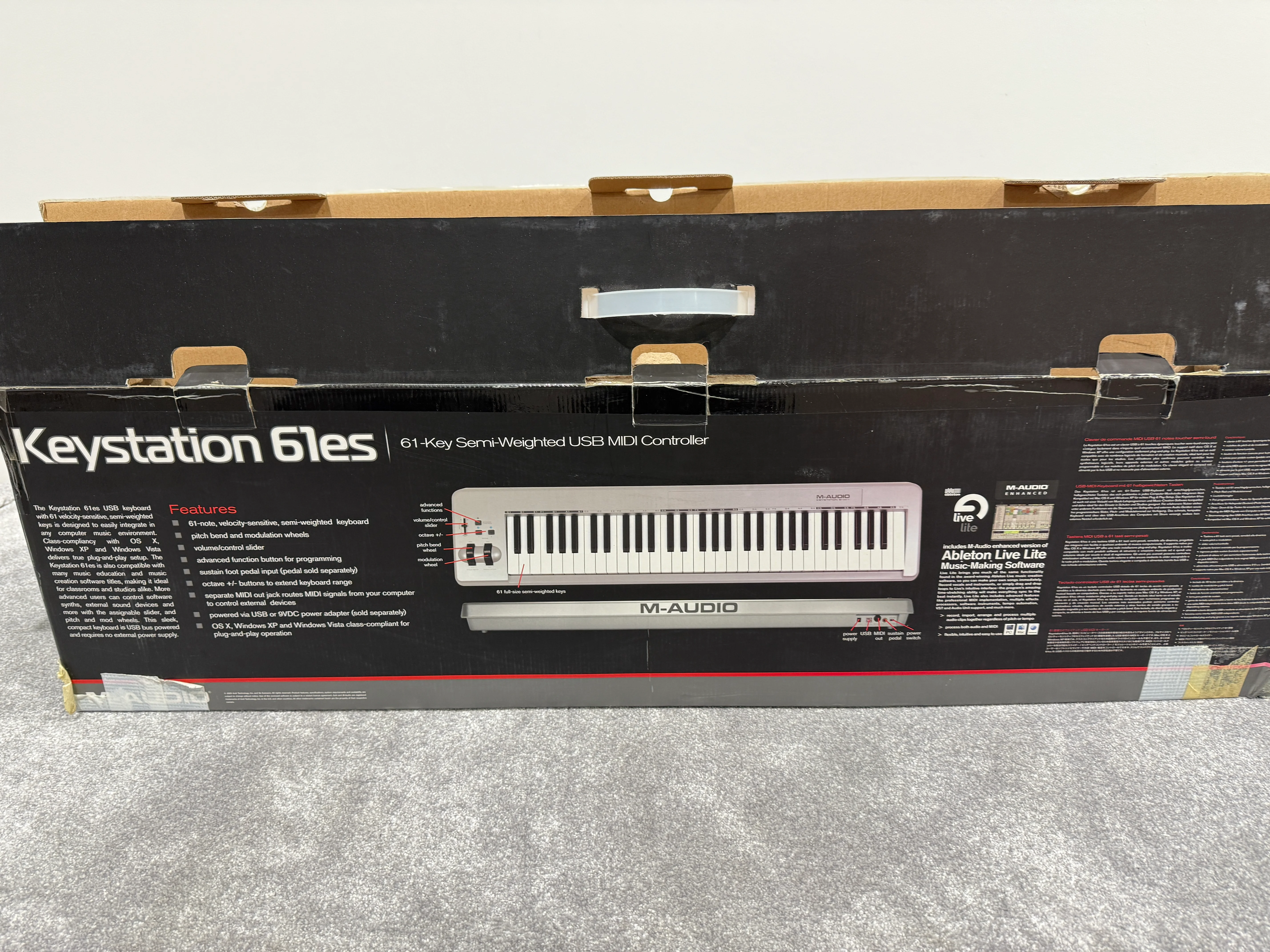 M-Audio Keystation 61es Semi Weighted USB Midi Controller / Keyboard - Image 12