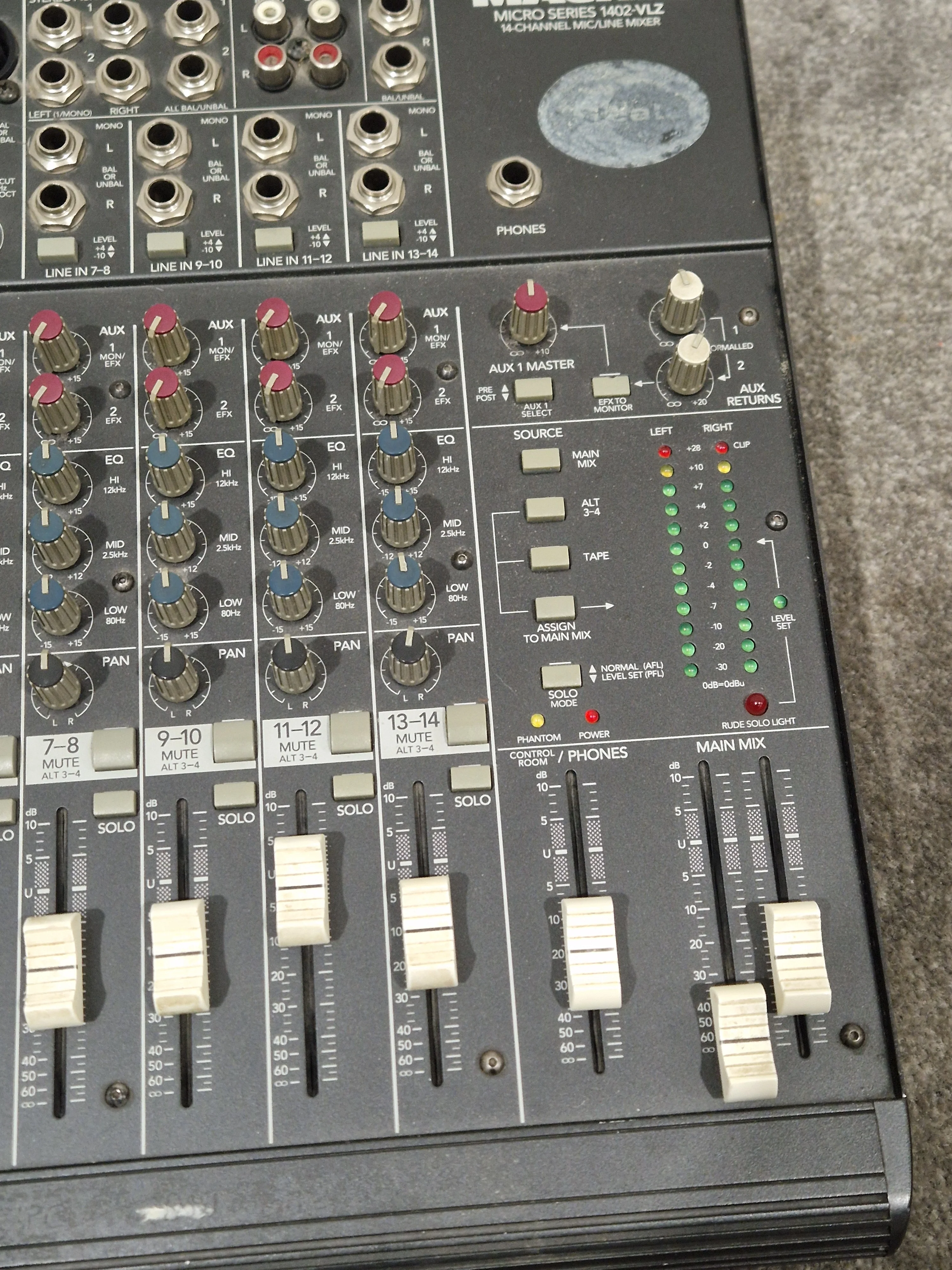 Mackie 1402VLZ Mixer - Compact 14-Channel - Good w/ Power Supply - Image 9