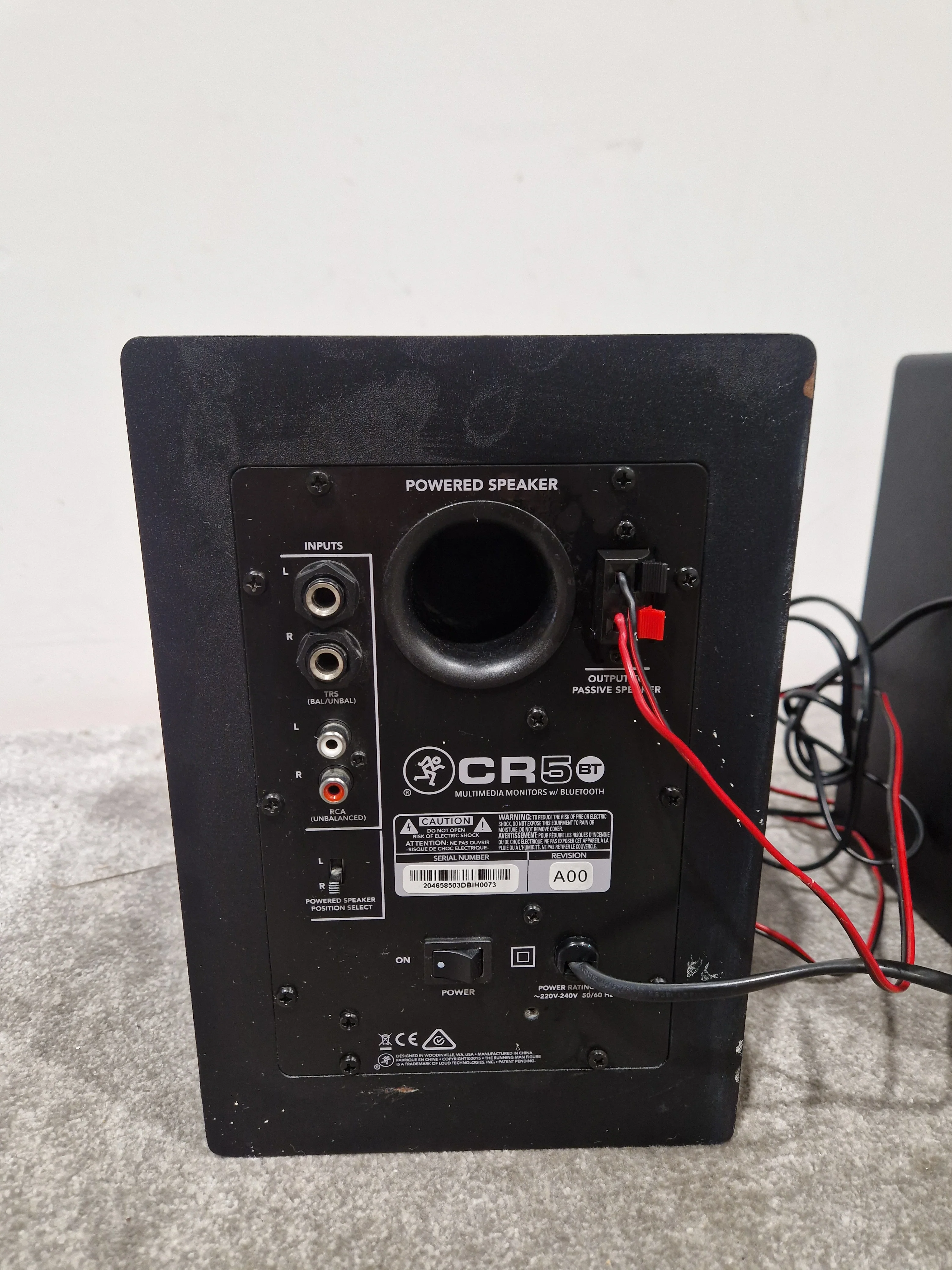 Mackie CR5BT Speakers - Black Speakers - Bluetooth Connectivity - Fair - Image 9