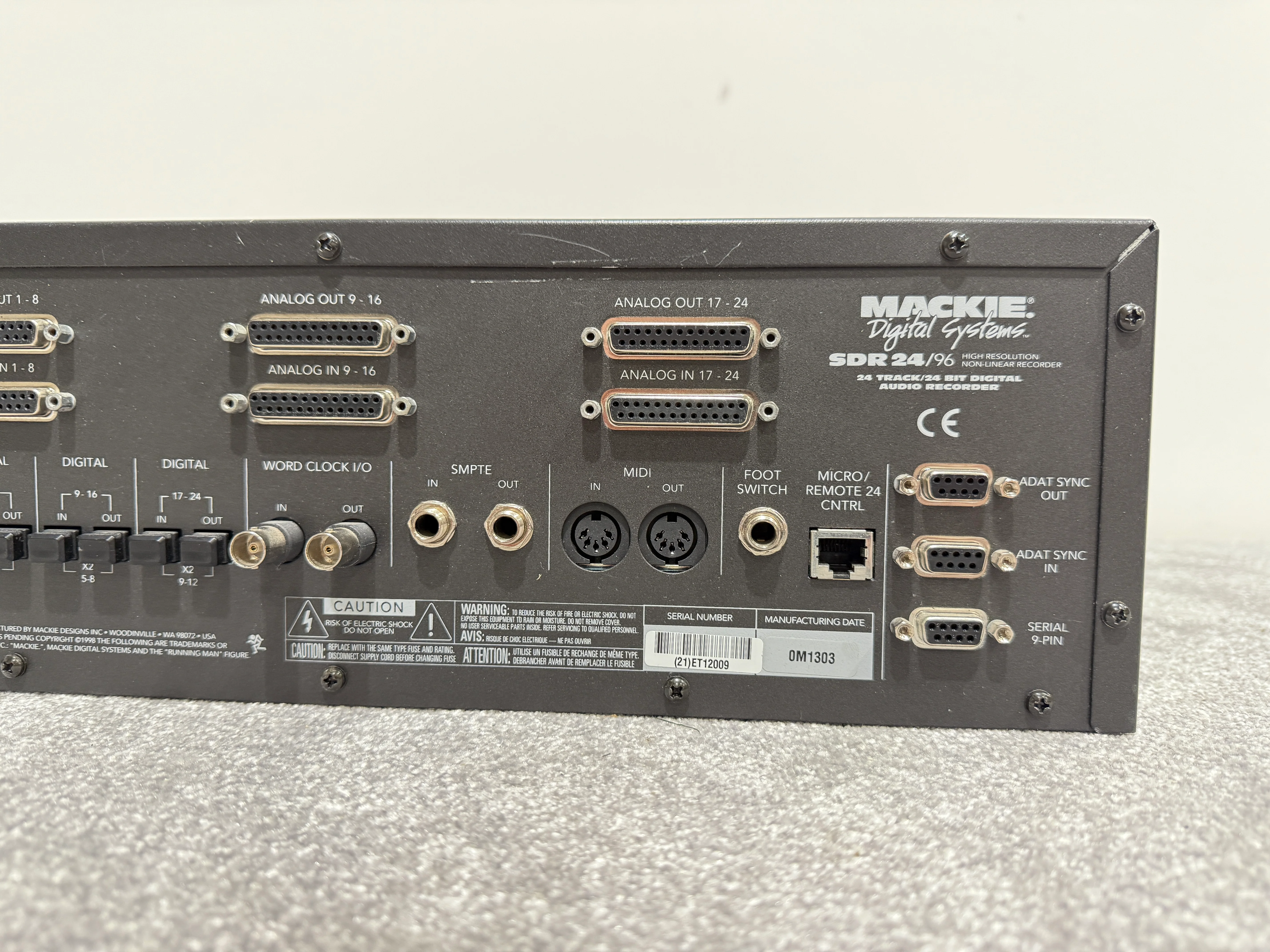 Mackie Digital Systems - SDR24/96 - High Res Non-Linear Recorder - Image 8
