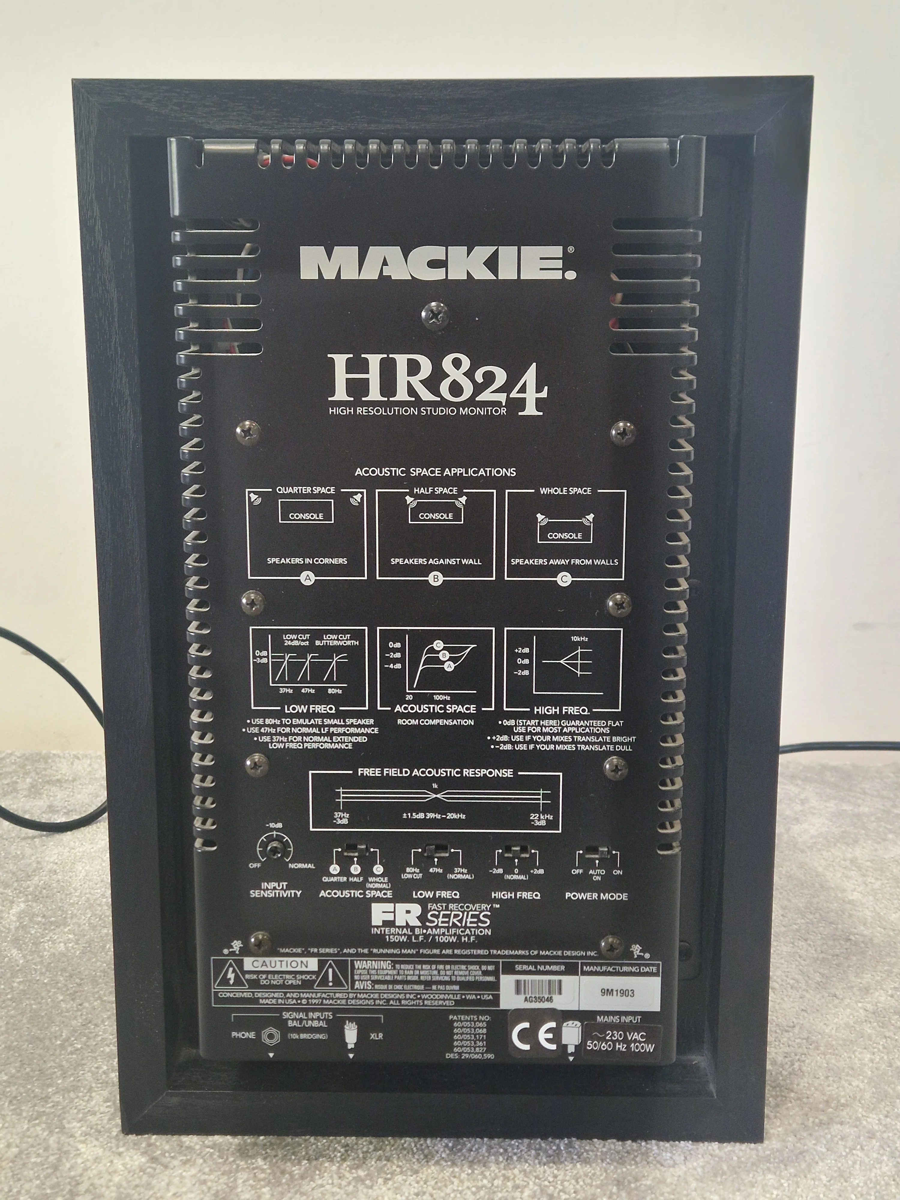 Mackie HR824 Powered Studio Monitor – Active Bi-Amp Speaker - Very Good - Image 5