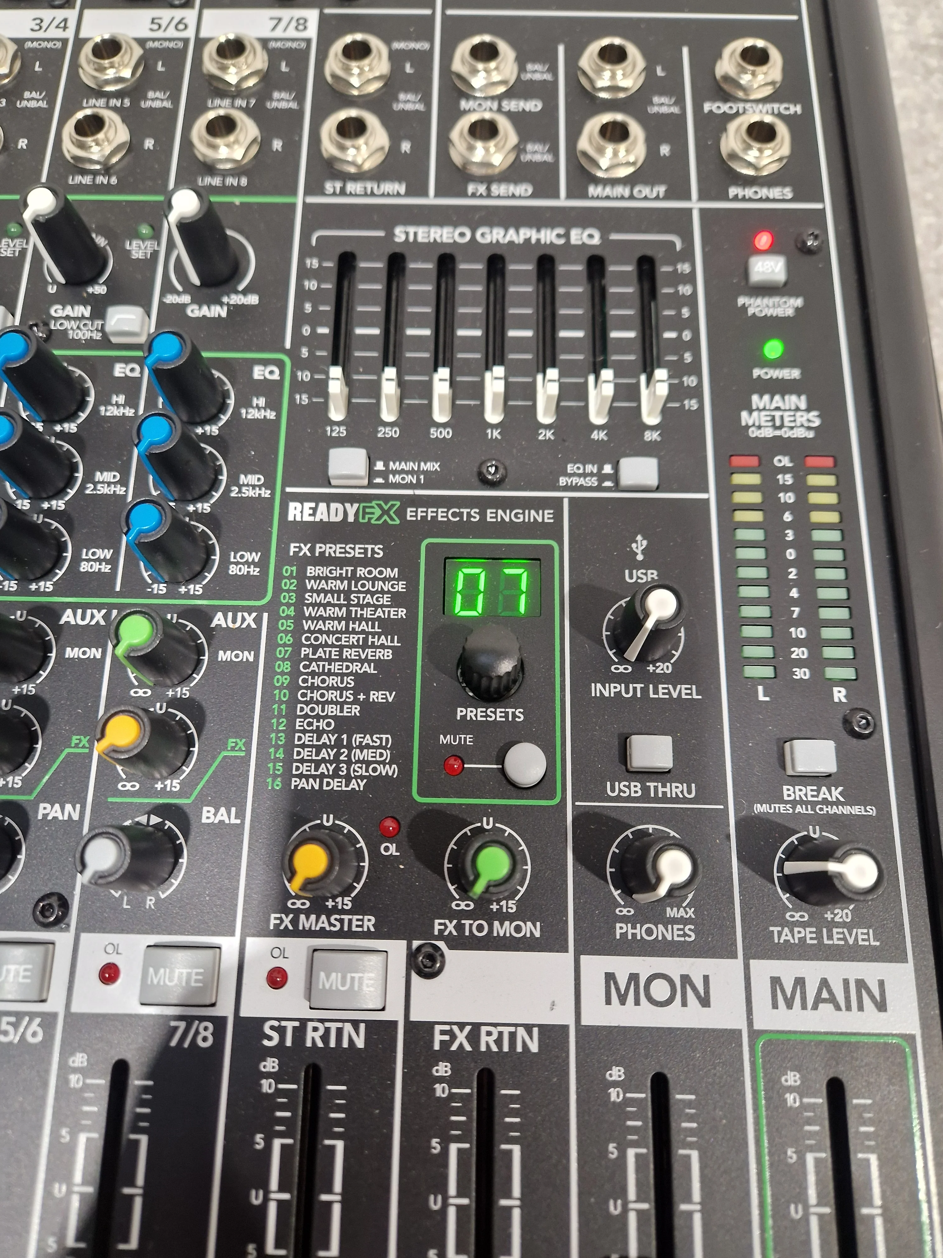 Mackie PROFX8 8-Channel Effects Mixer - Built-In Effects - Excellent w/ Original Box & Power Cable - Image 18