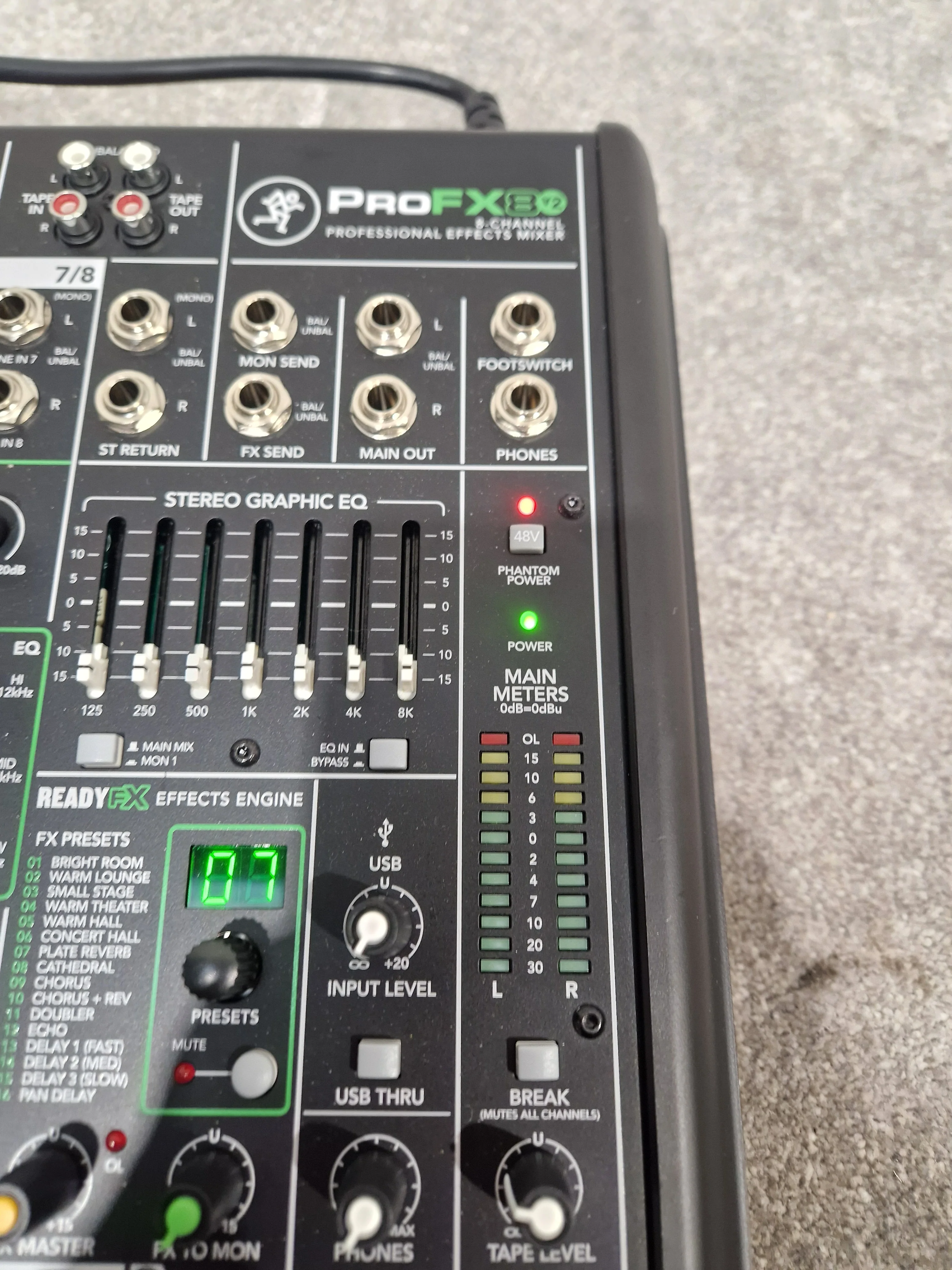 Mackie PROFX8 8-Channel Effects Mixer - Built-In Effects - Excellent w/ Original Box & Power Cable - Image 19
