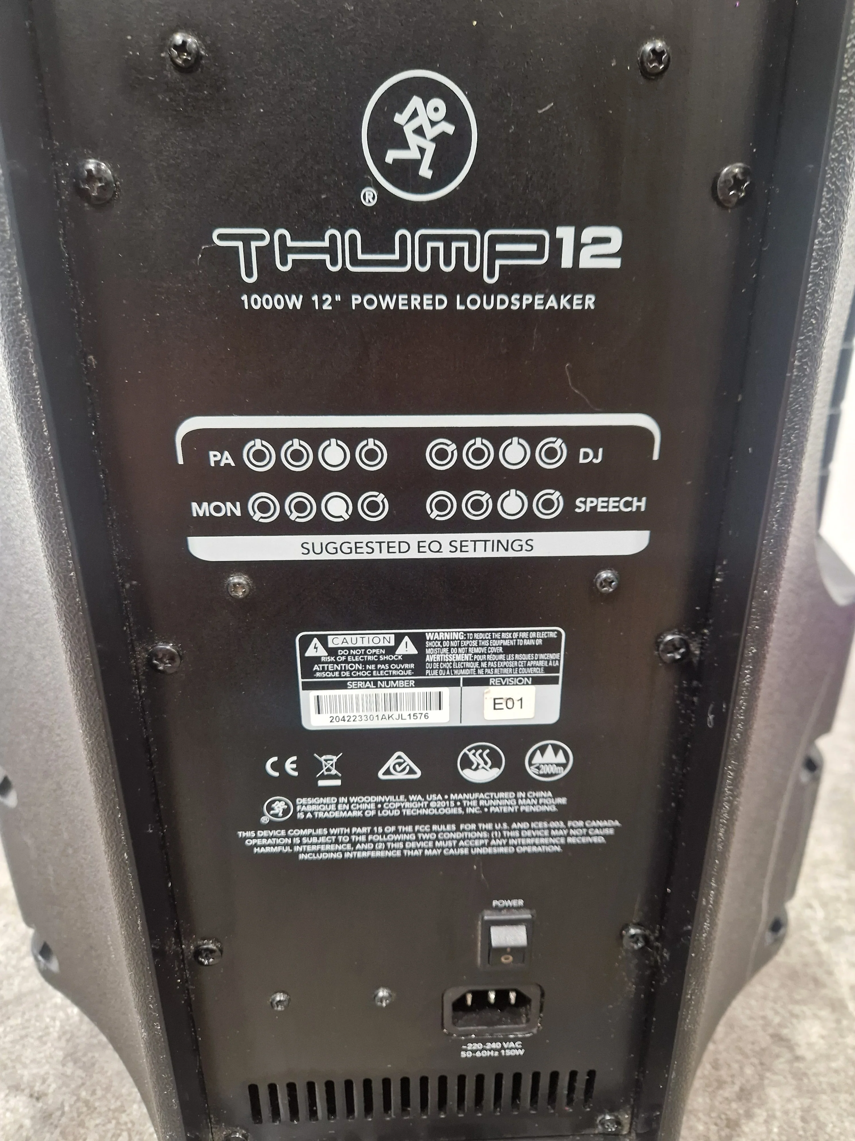 Mackie Thump 12 - 12" Powered Speaker, 1000W - Excellent w/ Power Supply - Image 6