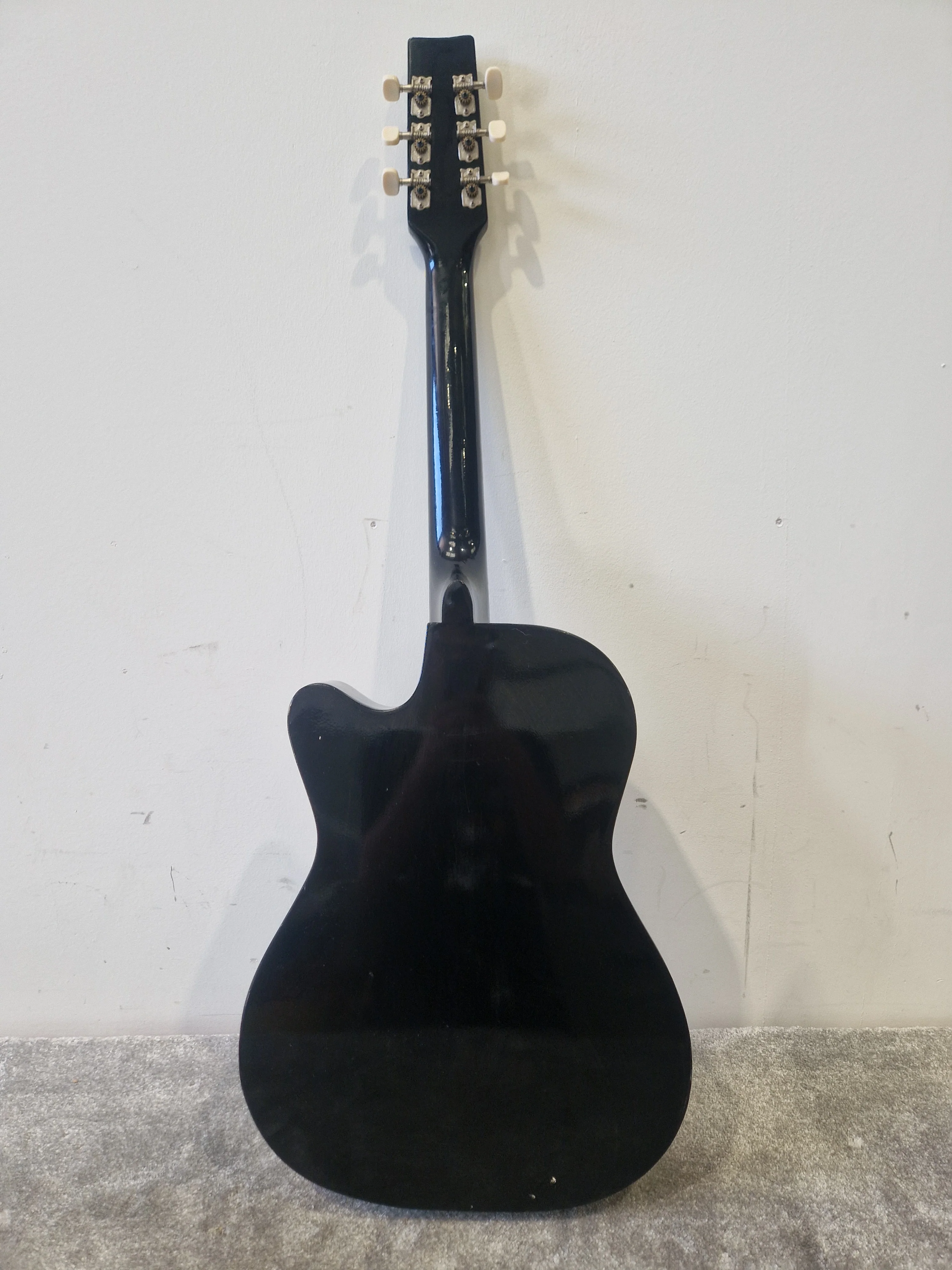 Madina Acoustic Guitar - Black, 3/4 Size, Solid Top - Very Good - Image 3