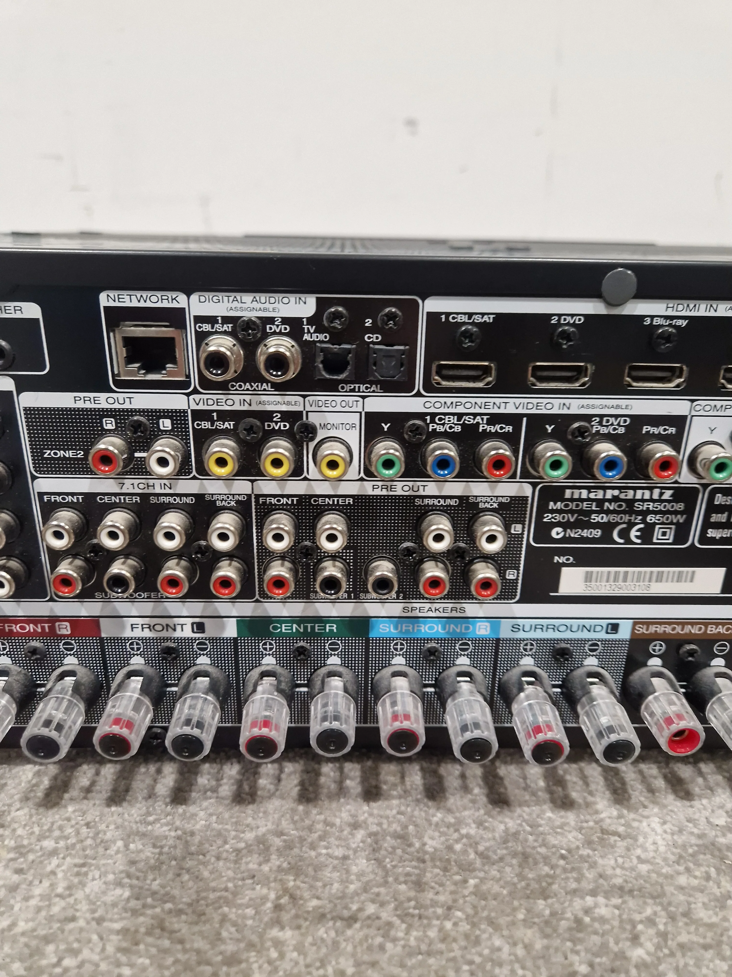 Marantz AV Receiver SR5008. - 7.2 Channel Surround Sound - Excellent w/ Power Supply - Image 12