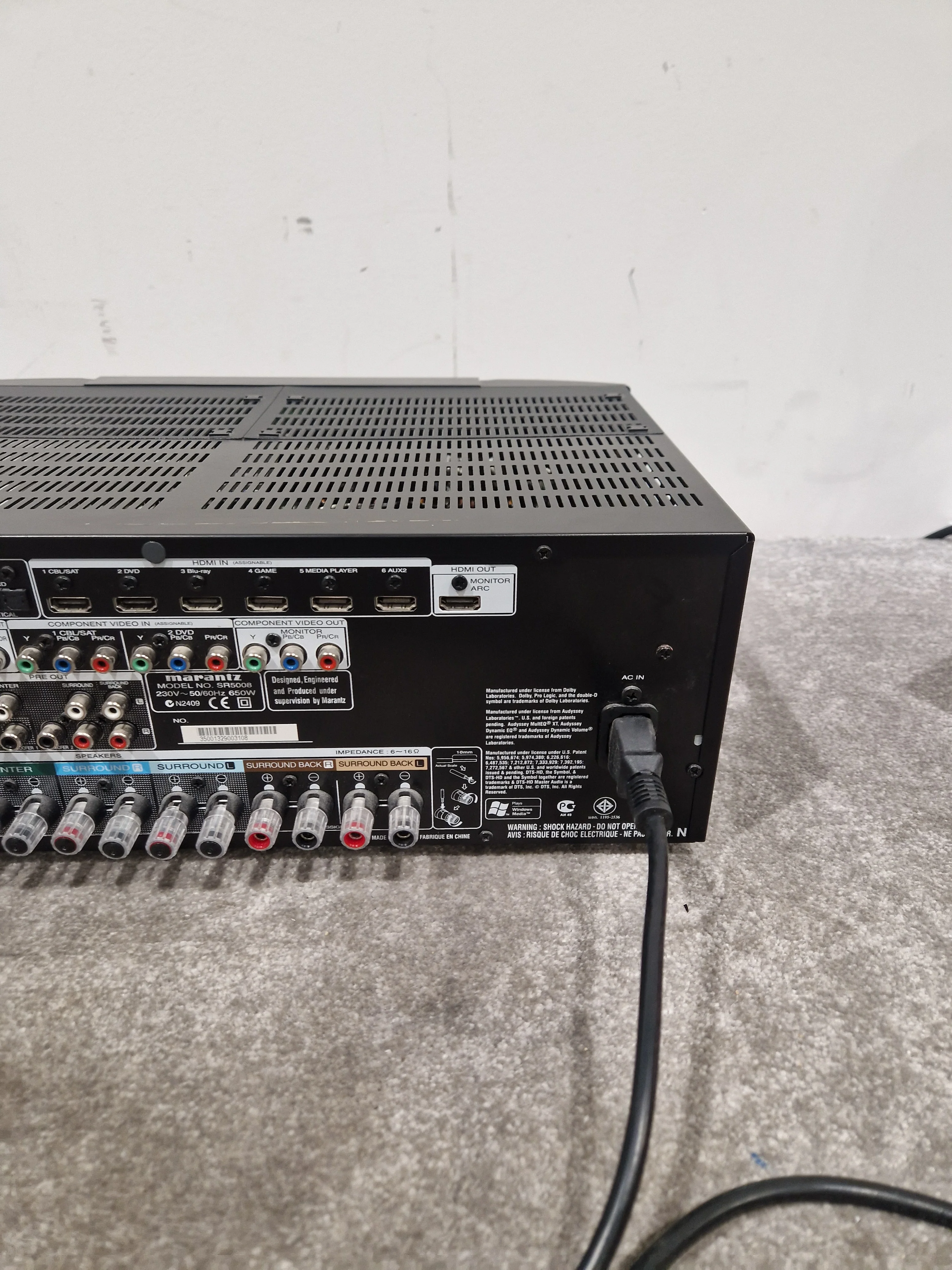 Marantz AV Receiver SR5008. - 7.2 Channel Surround Sound - Excellent w/ Power Supply - Image 9
