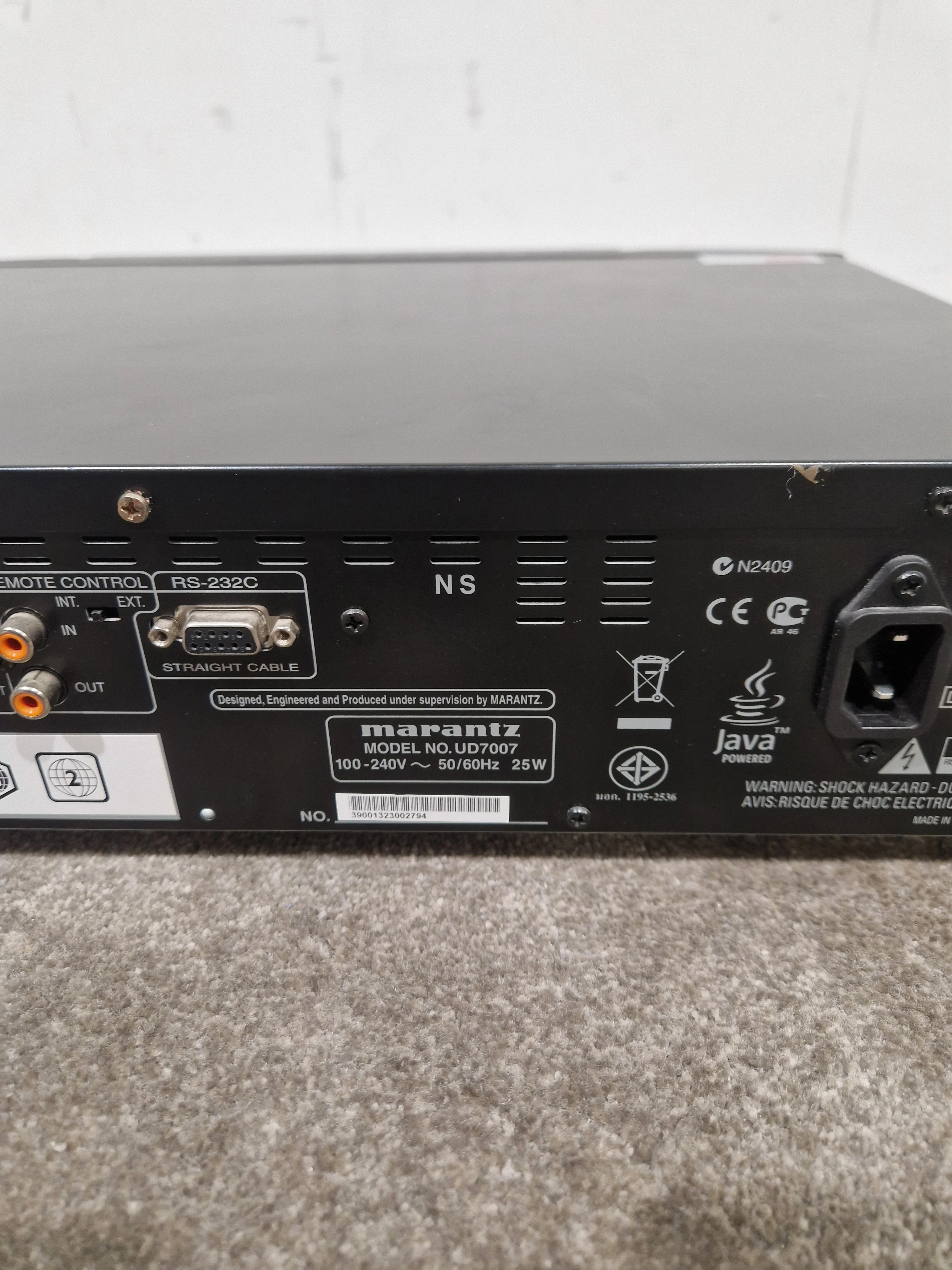 Marantz Blue Ray Player. UD7007 - Audiophile Quality Playback - Fair w/ Power Supply & Remote & cables - Image 13