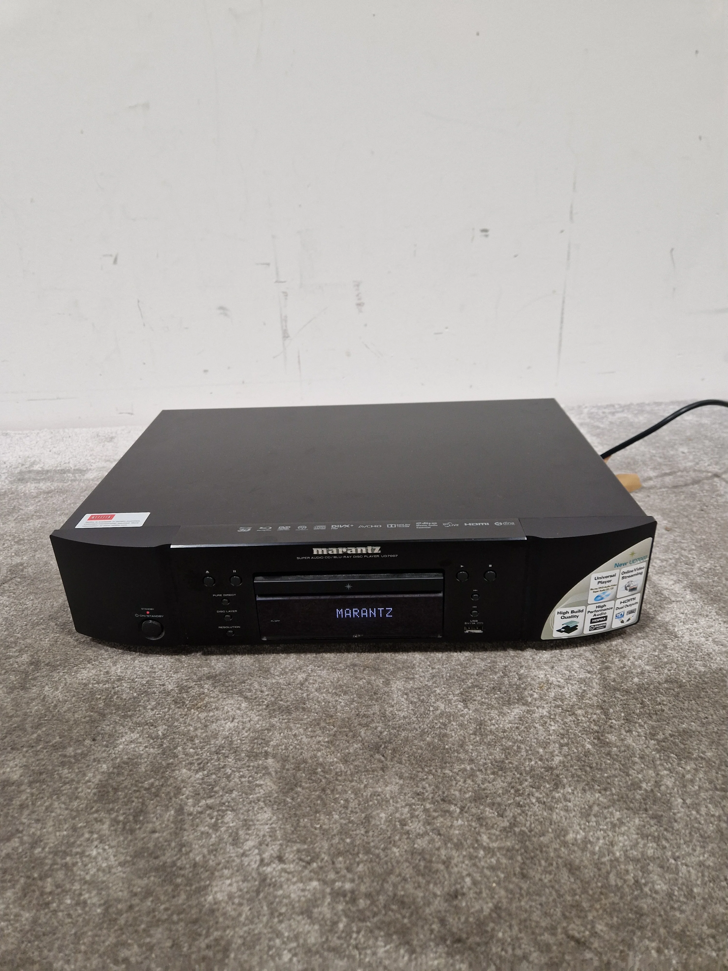 Marantz Blue Ray Player. UD7007 - Audiophile Quality Playback - Fair w/ Power Supply & Remote & cables - Image 15