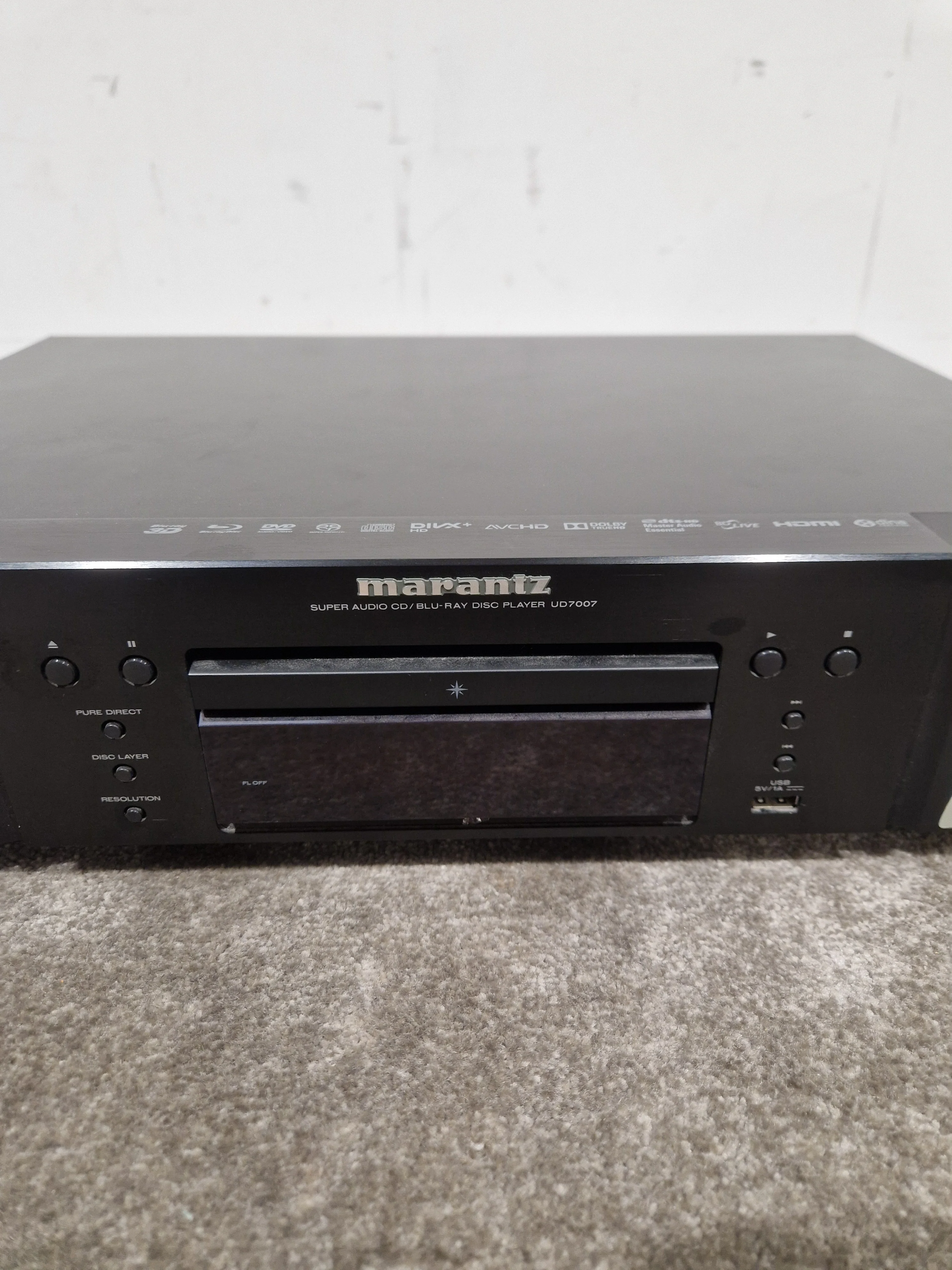 Marantz Blue Ray Player. UD7007 - Audiophile Quality Playback - Fair w/ Power Supply & Remote & cables - Image 5