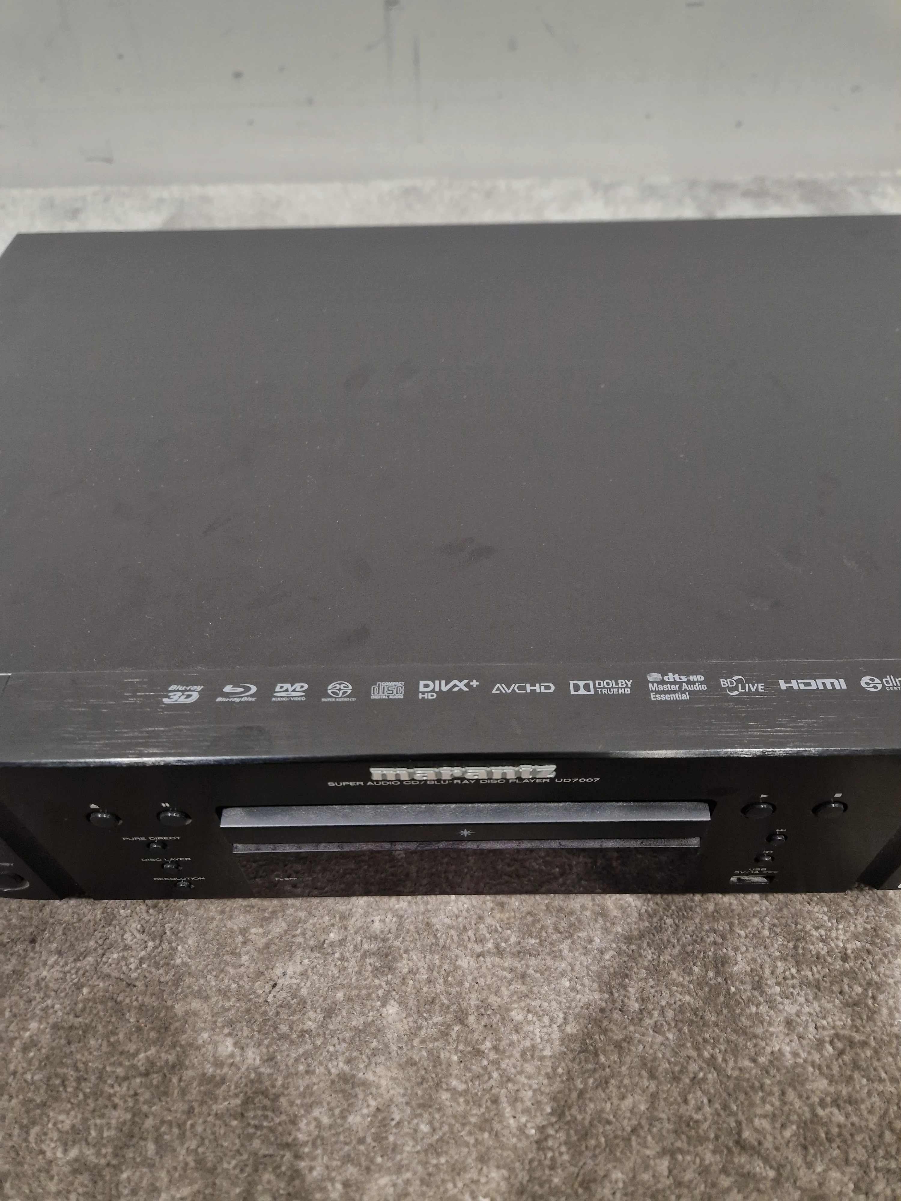 Marantz Blue Ray Player. UD7007 - Audiophile Quality Playback - Fair w/ Power Supply & Remote & cables - Image 7