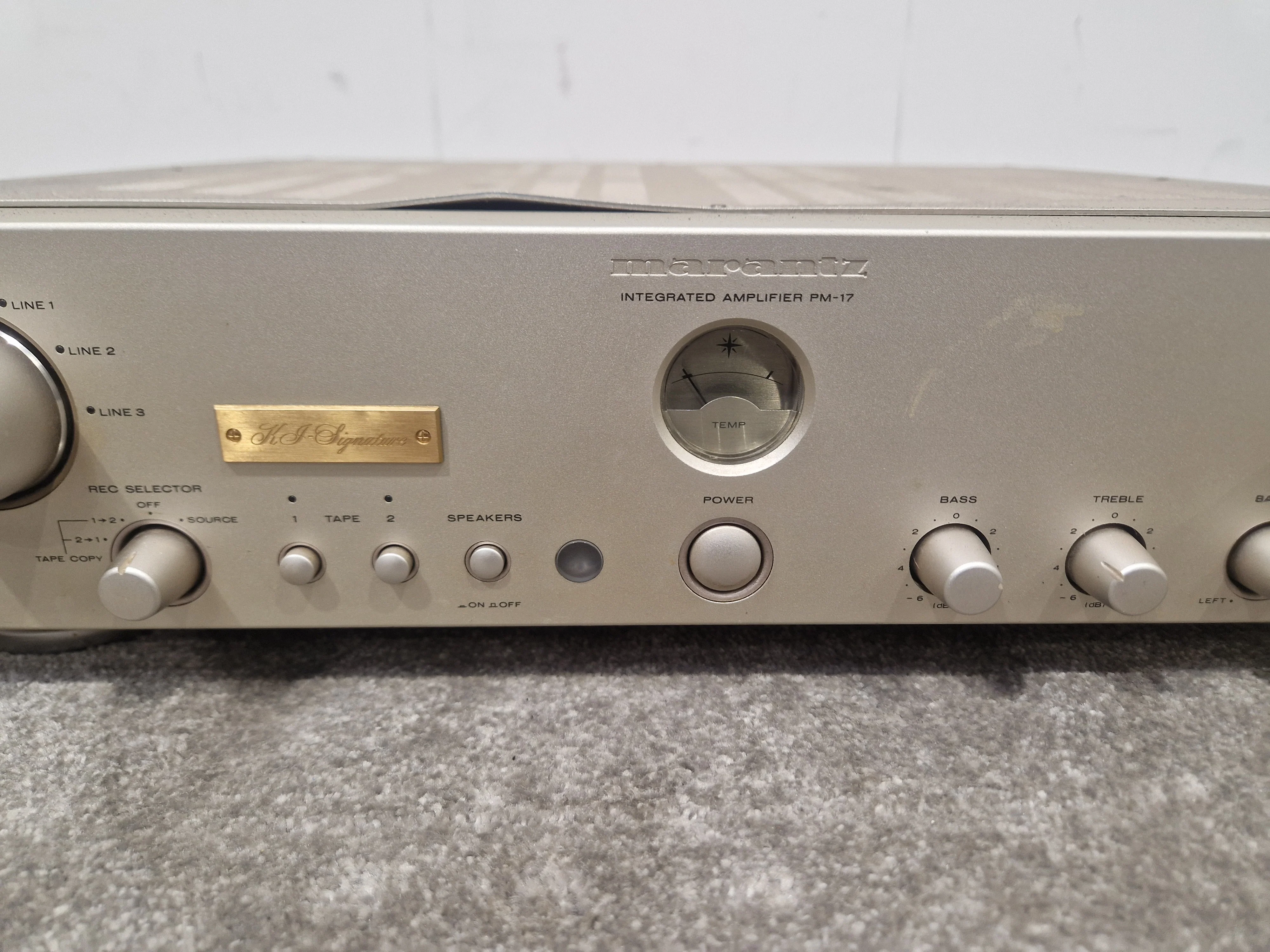 Marantz PM-17 KI Signature Integrated Amplifier Vintage Audio Unit - High Fidelity Sound - Fair - Image 4