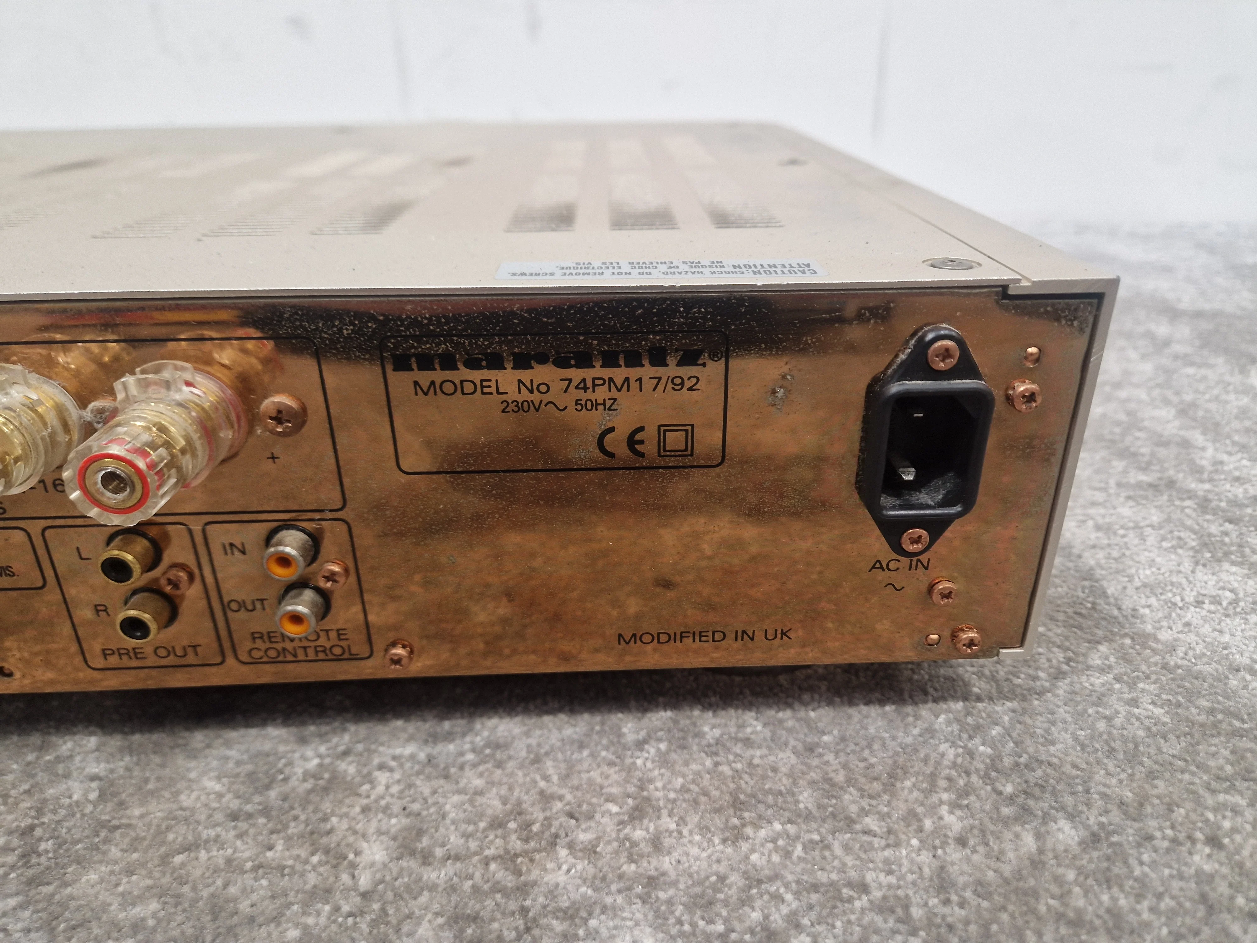 Marantz PM-17 KI Signature Integrated Amplifier Vintage Audio Unit - High Fidelity Sound - Fair - Image 9