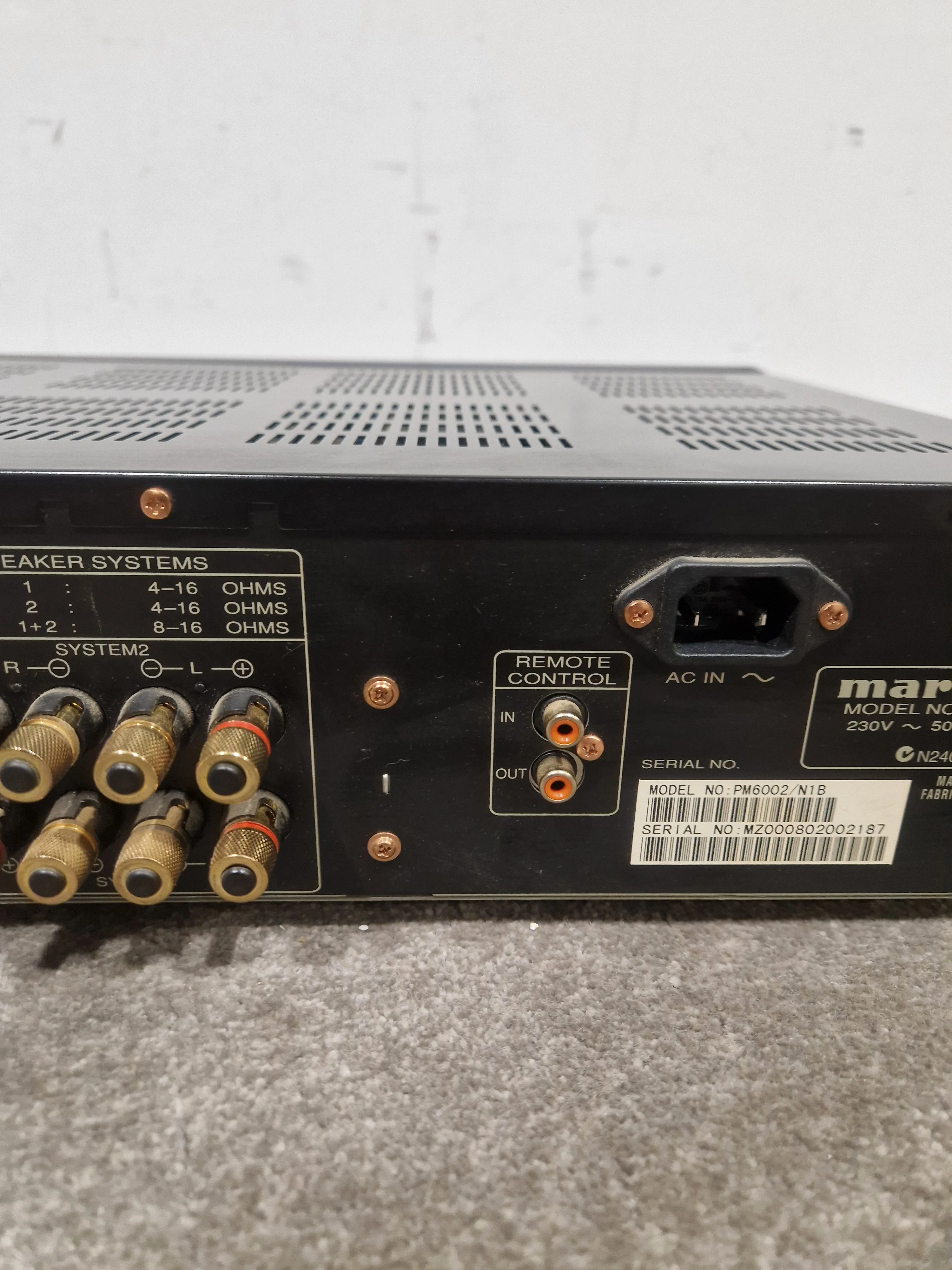 Marantz PM6002 - Integrated Amplifier - Black - Good w/ remote - Image 11