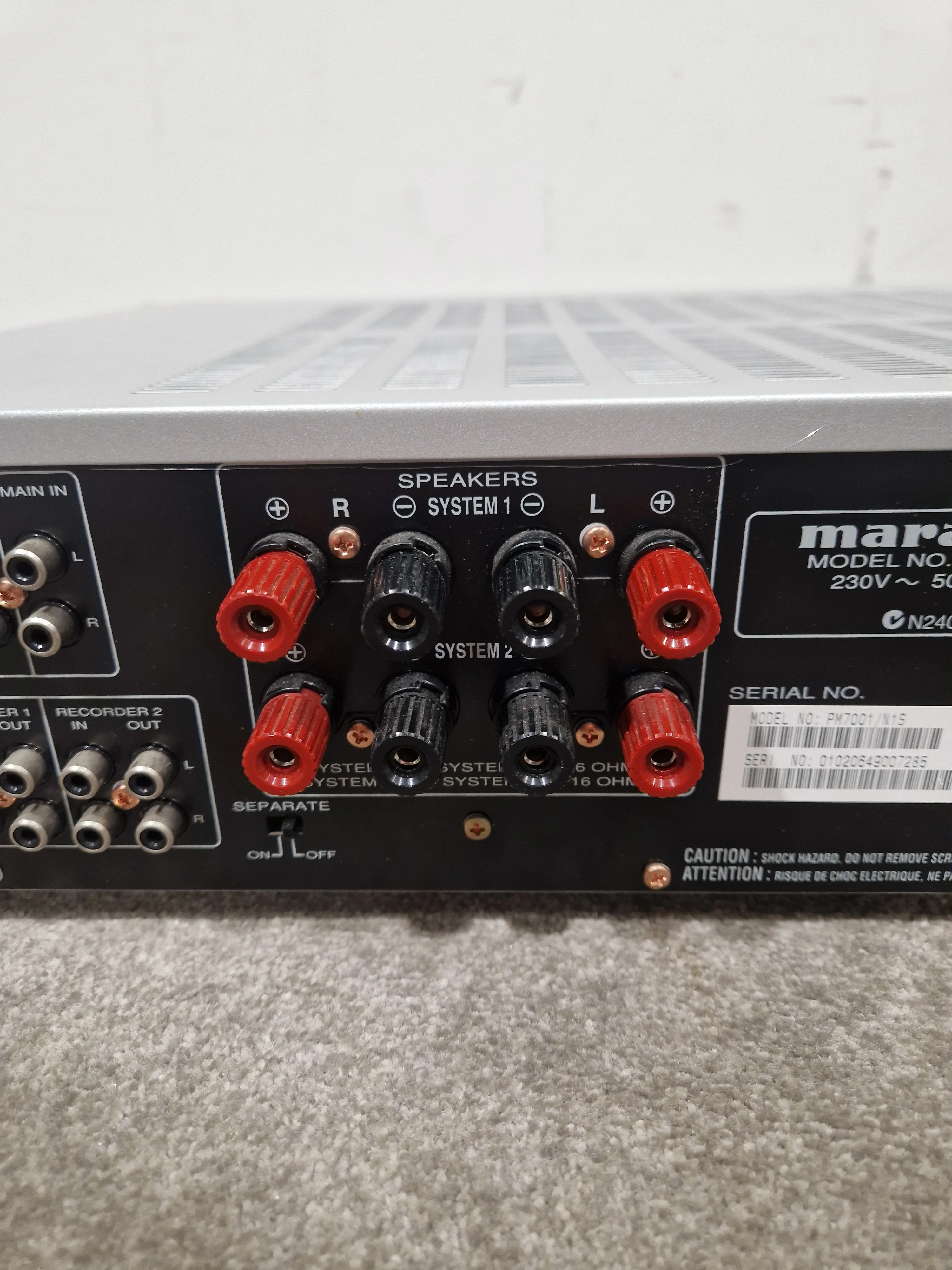 Marantz PM7001 - Integrated Amplifier - Silver - Excellent w/ Manuals & Remote - Image 9