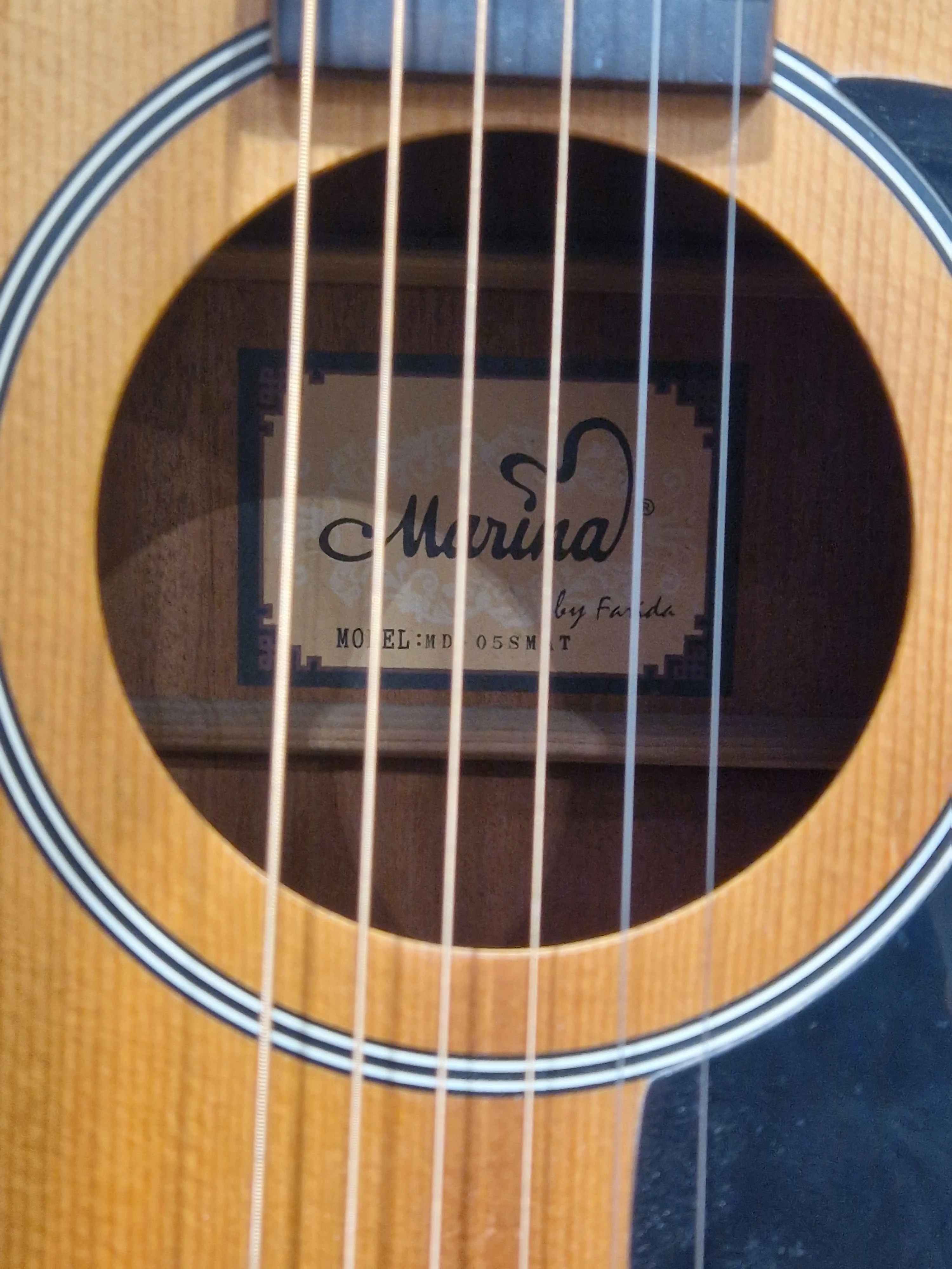 Marina Made BY Farida Md-05smat - Solid Top Acoustic Guitar - Excellent - Image 5