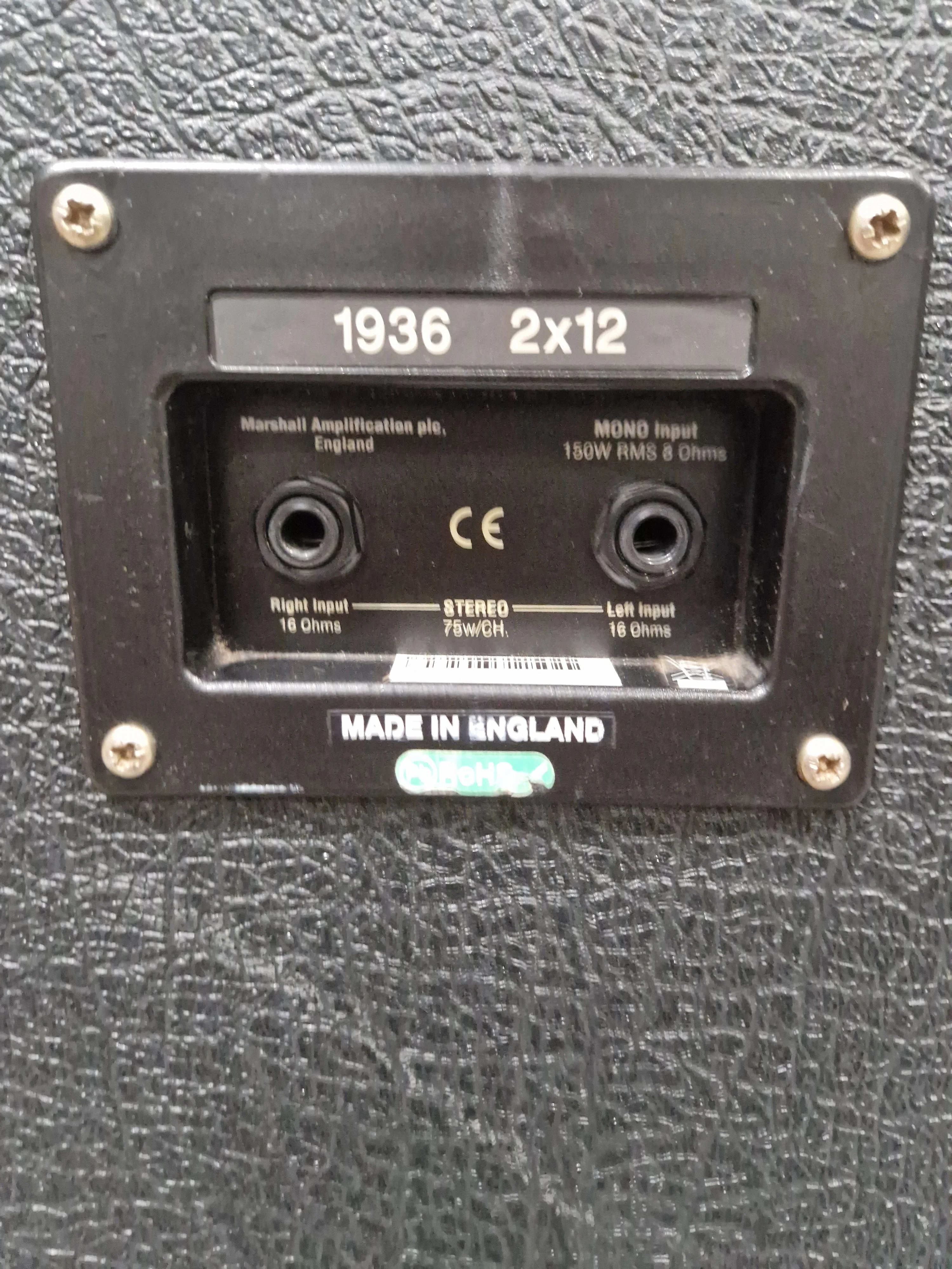 Marshall 1936 Lead 2×12" Electric Guitar Speaker Cabinet 150W – Very Good - Image 4
