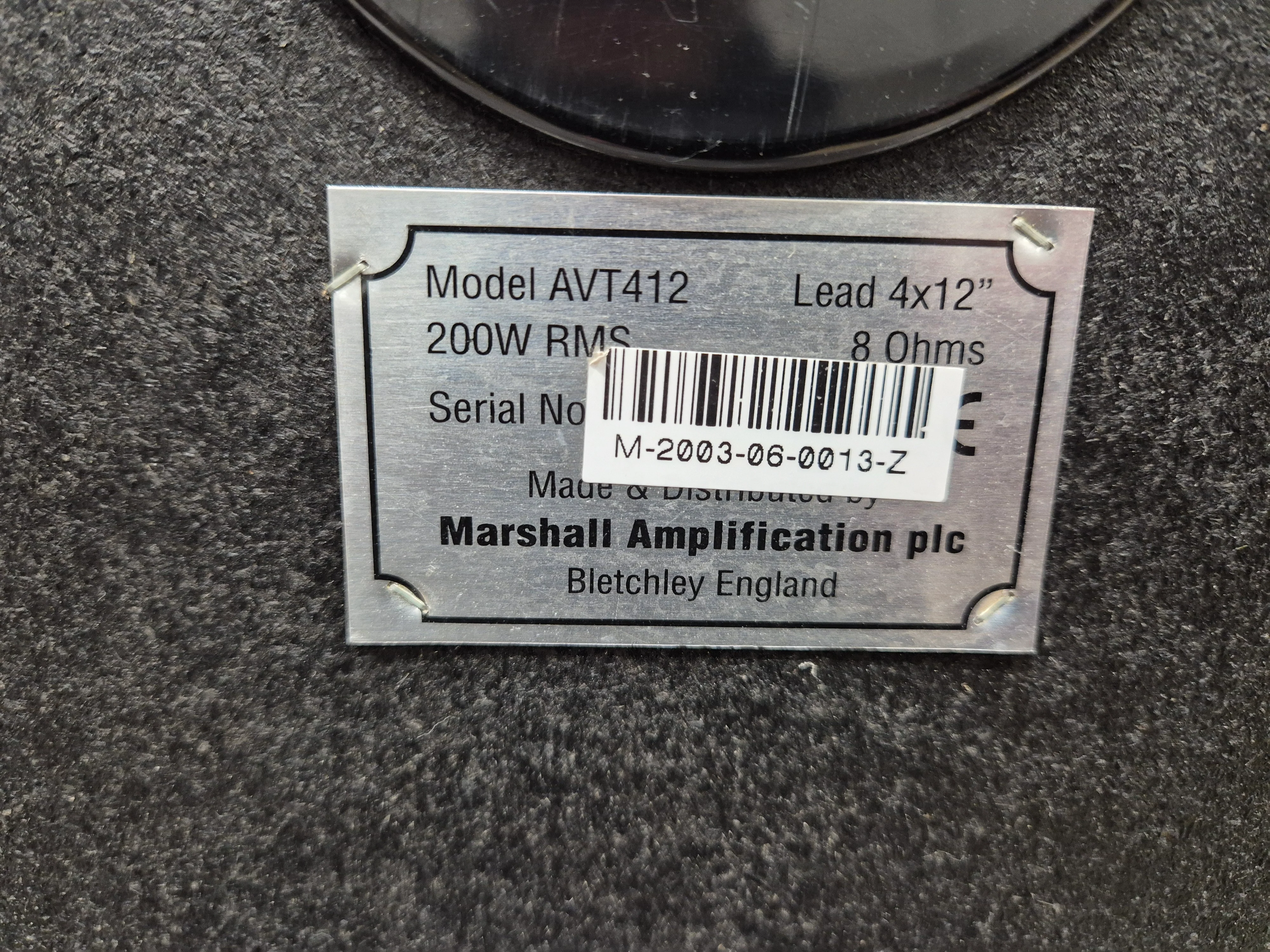 Marshall AVT412 - 200W 4x12 Angled Guitar Cabinet - Image 7