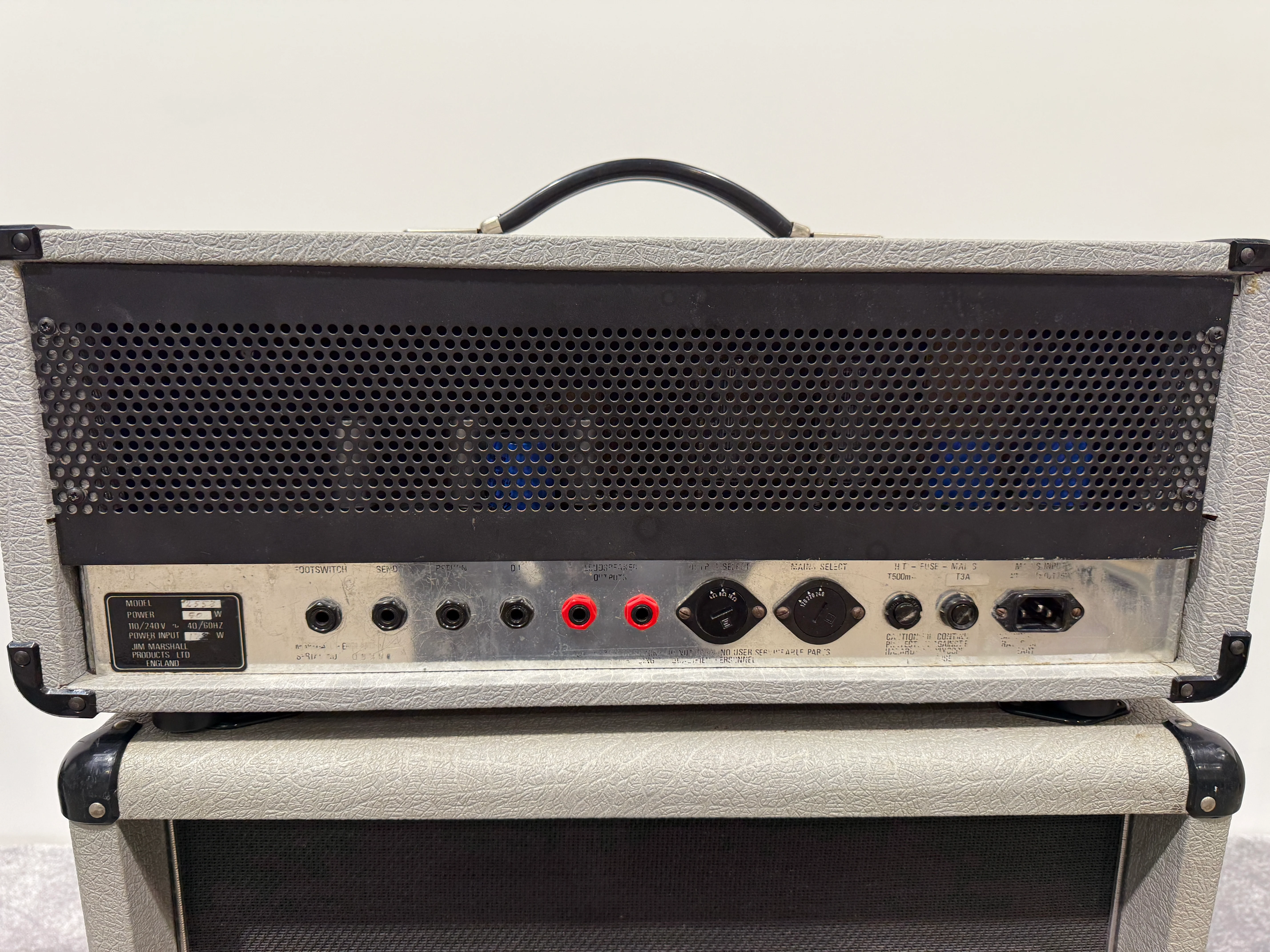 Marshall JCM25/50 “Silver Jubilee” Model 2553 2-Channel 100-Watt Guitar Amp Head (1987-1988) with Two Cabs (2556A/B) - Image 5