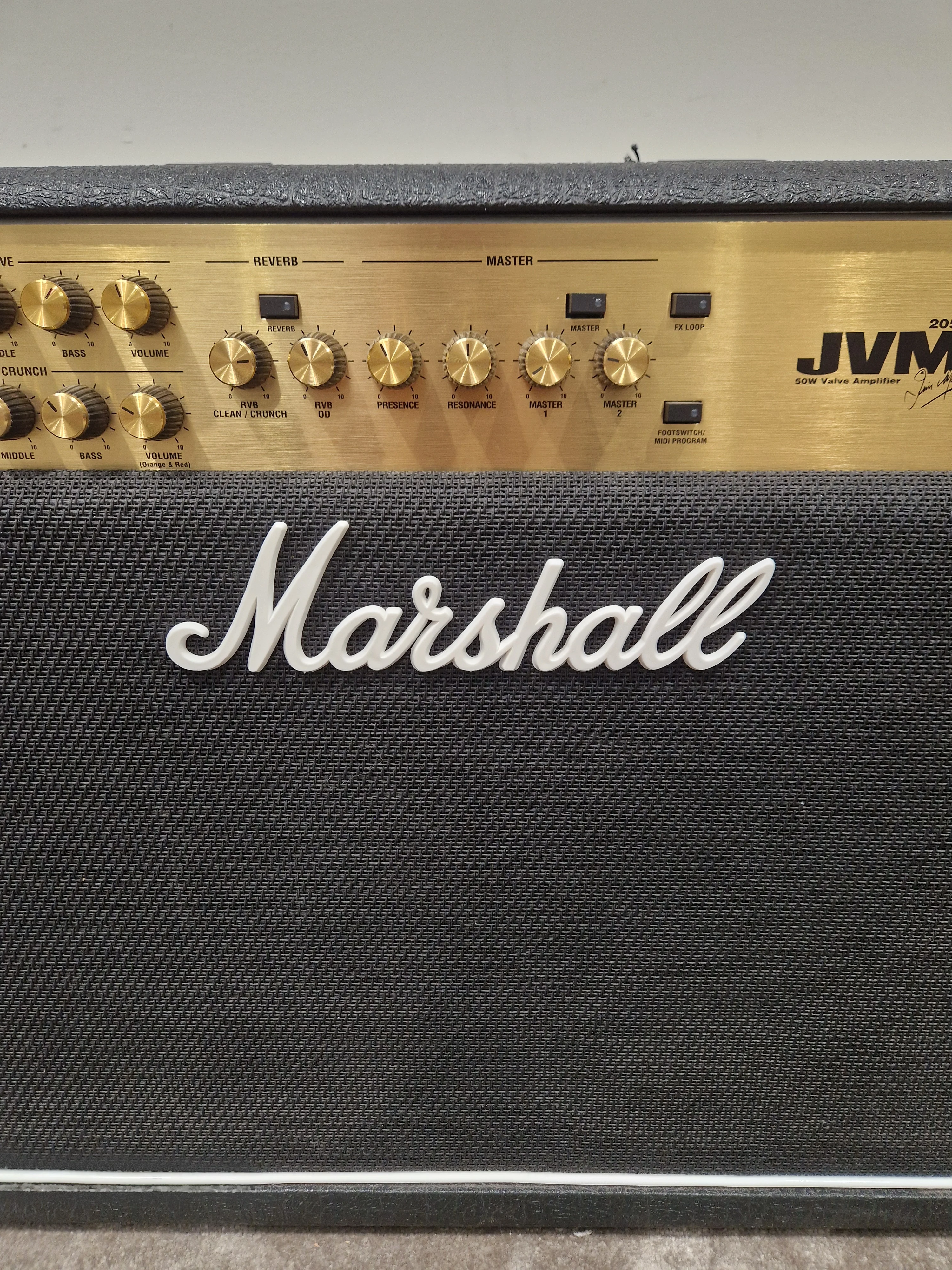 Marshall JVM205C - 50W 2x12 Tube Combo - Excellent w/ Power Supply & Marshall Footswitch - Image 12