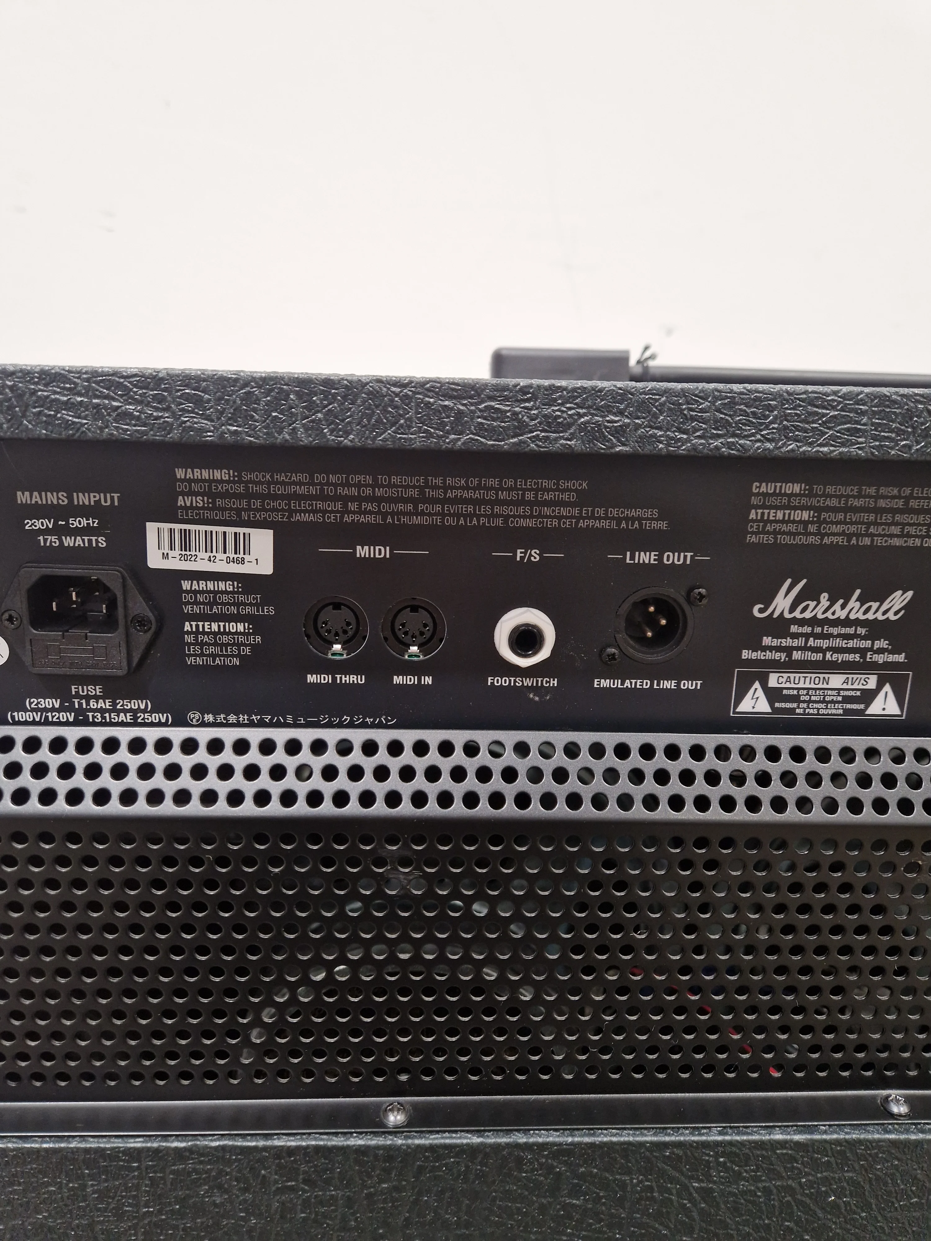 Marshall JVM205C - 50W 2x12 Tube Combo - Excellent w/ Power Supply & Marshall Footswitch - Image 5