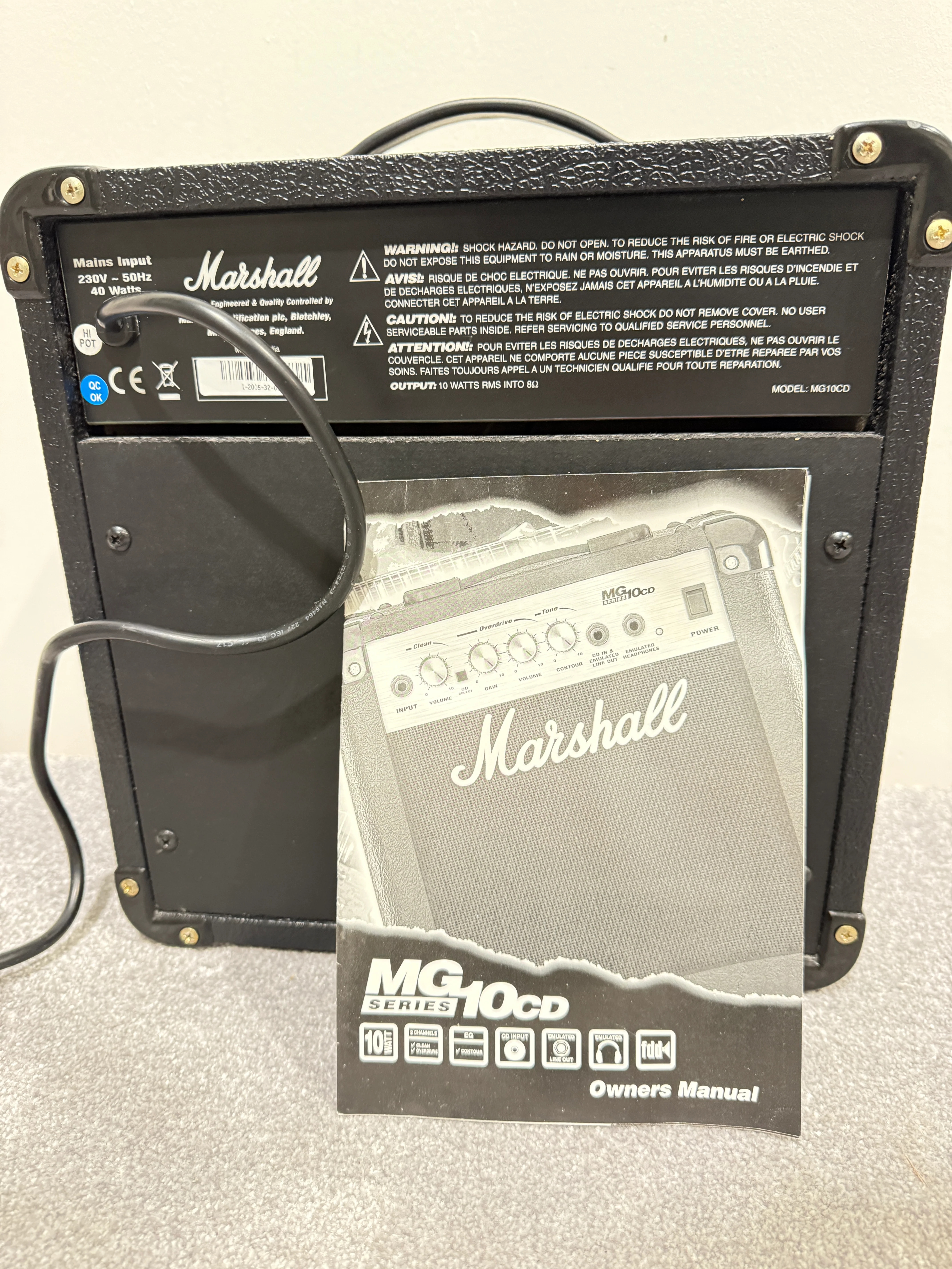 Marshall MG10CD Guitar Combo Twin Channel Amplifier - Image 10