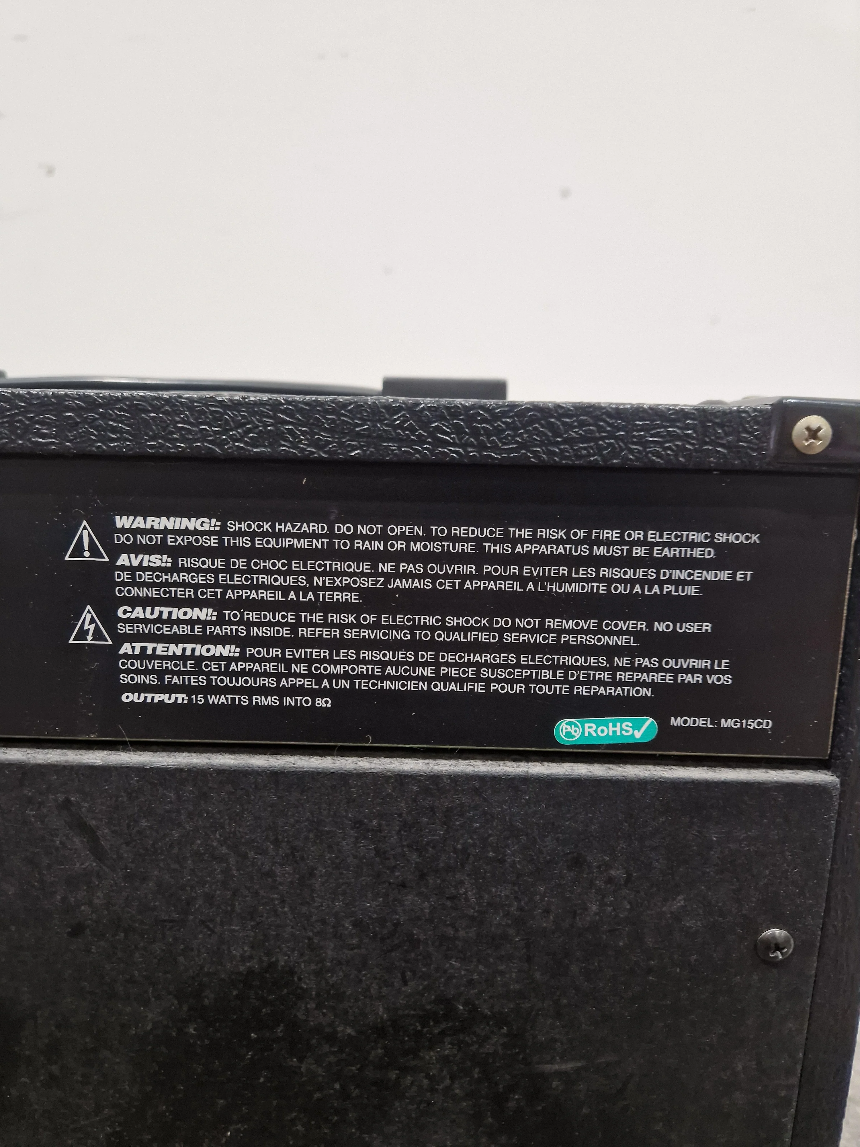 Marshall MG15CD - Guitar Amplifier - Guitar Amplifiers - Good - Image 4