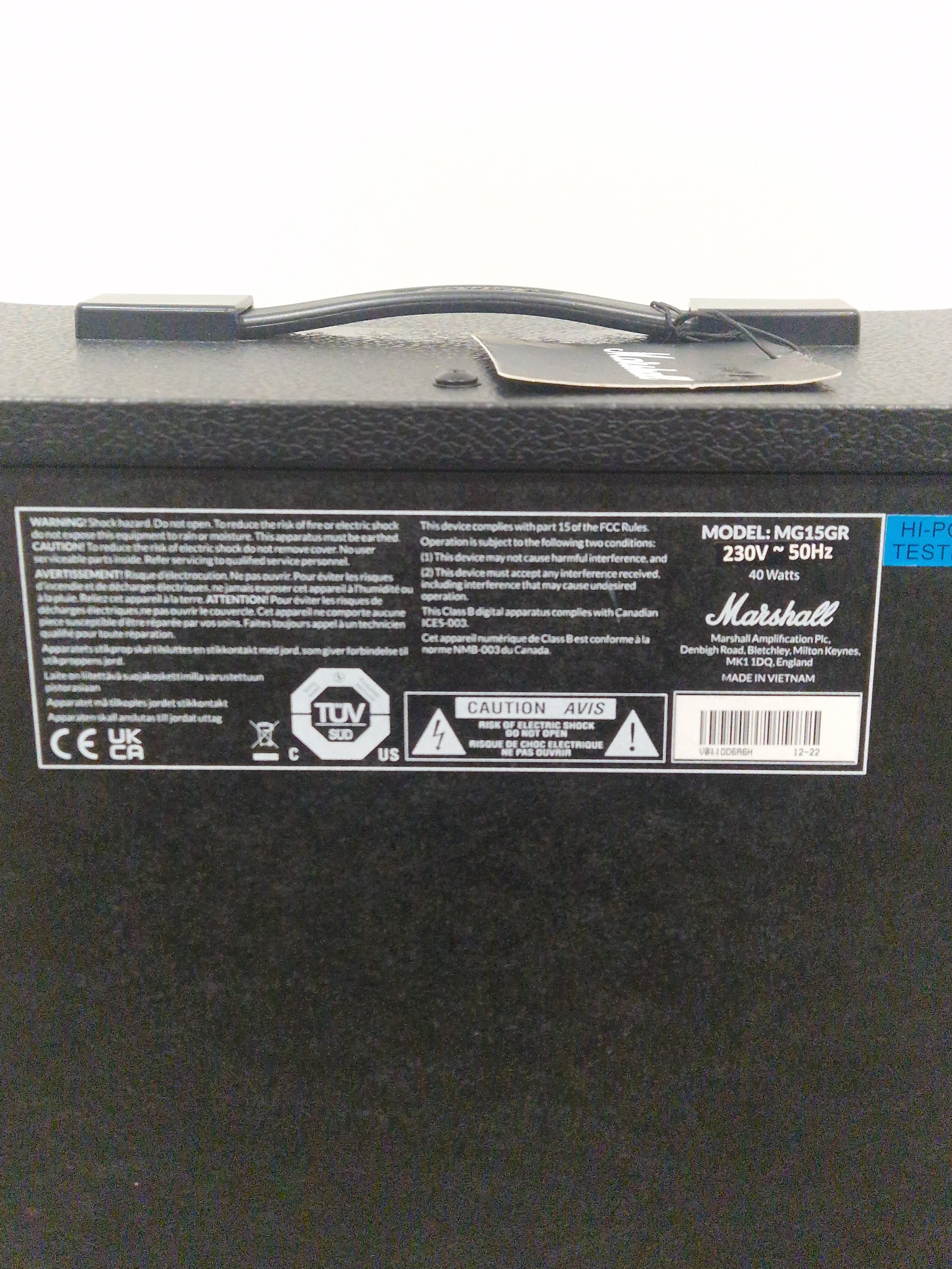 Marshall MG15R - 15W Combo Amp - Excellent w/ Power Supply - Image 10