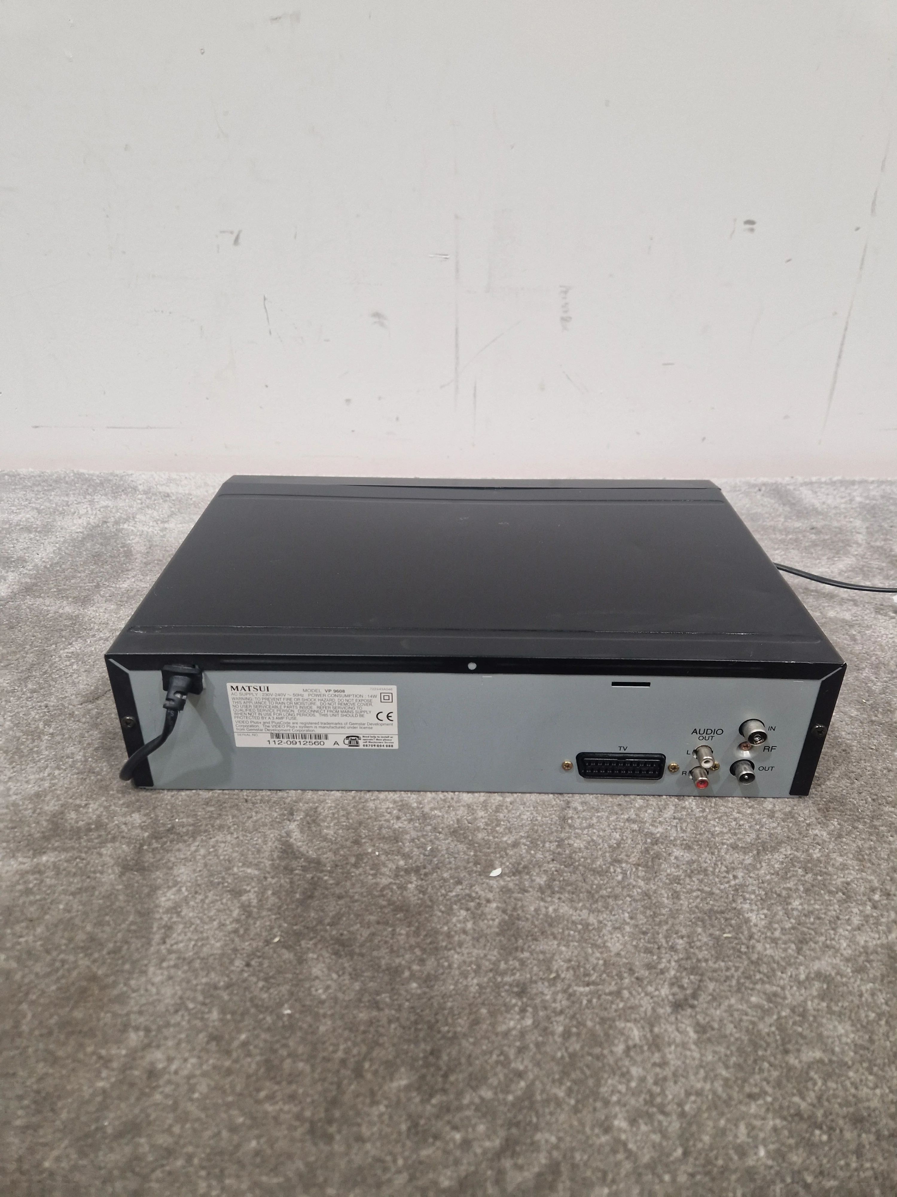 Matsui VP9608 - High-Quality VHS Playback - Very Good w/ Power Supply - Image 5