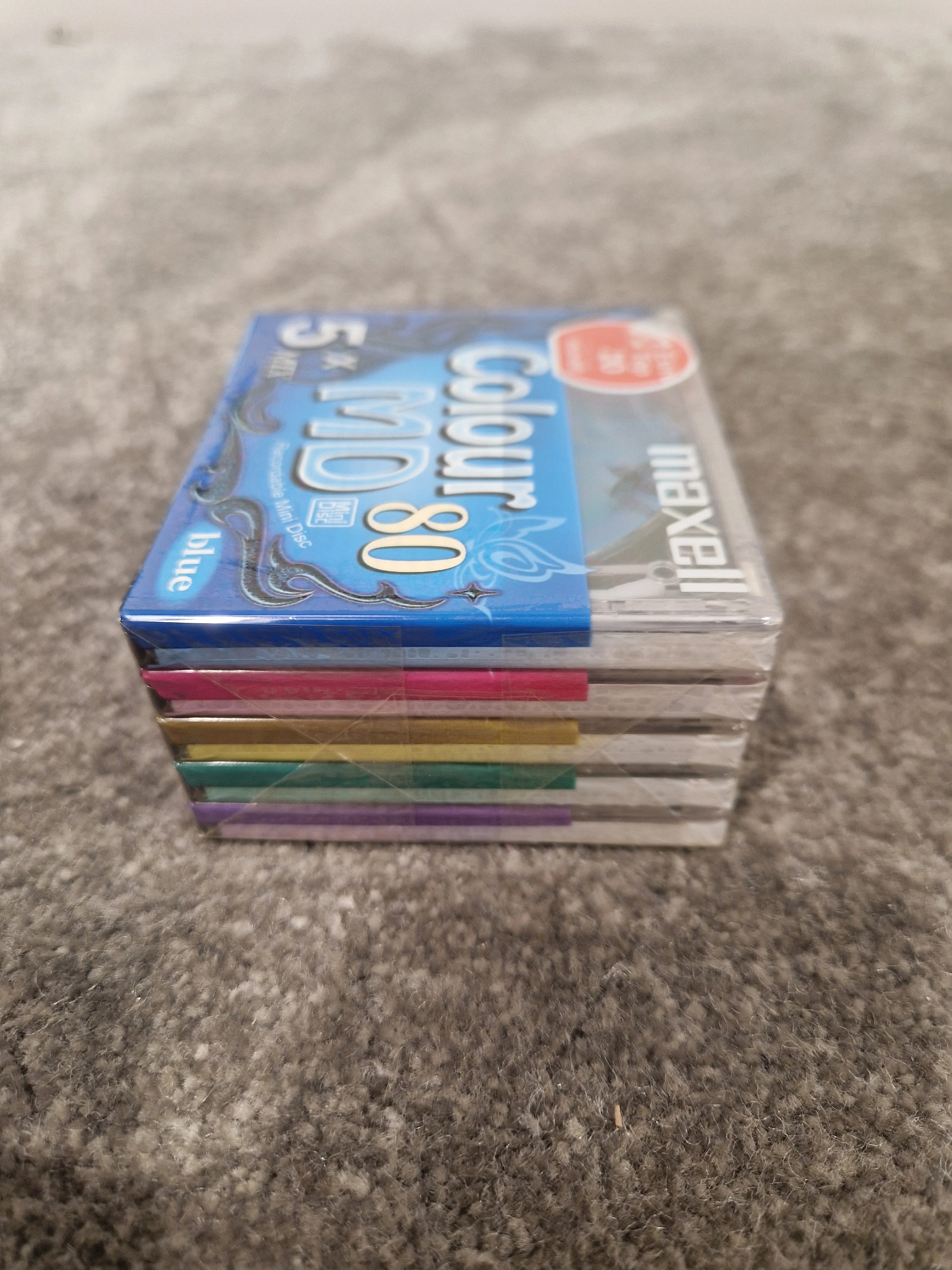 Maxell Colour MD 80 Pack OF 5 Mini Disc - Mini Discs - Sealed in Original Packaging - Mint - Image 3