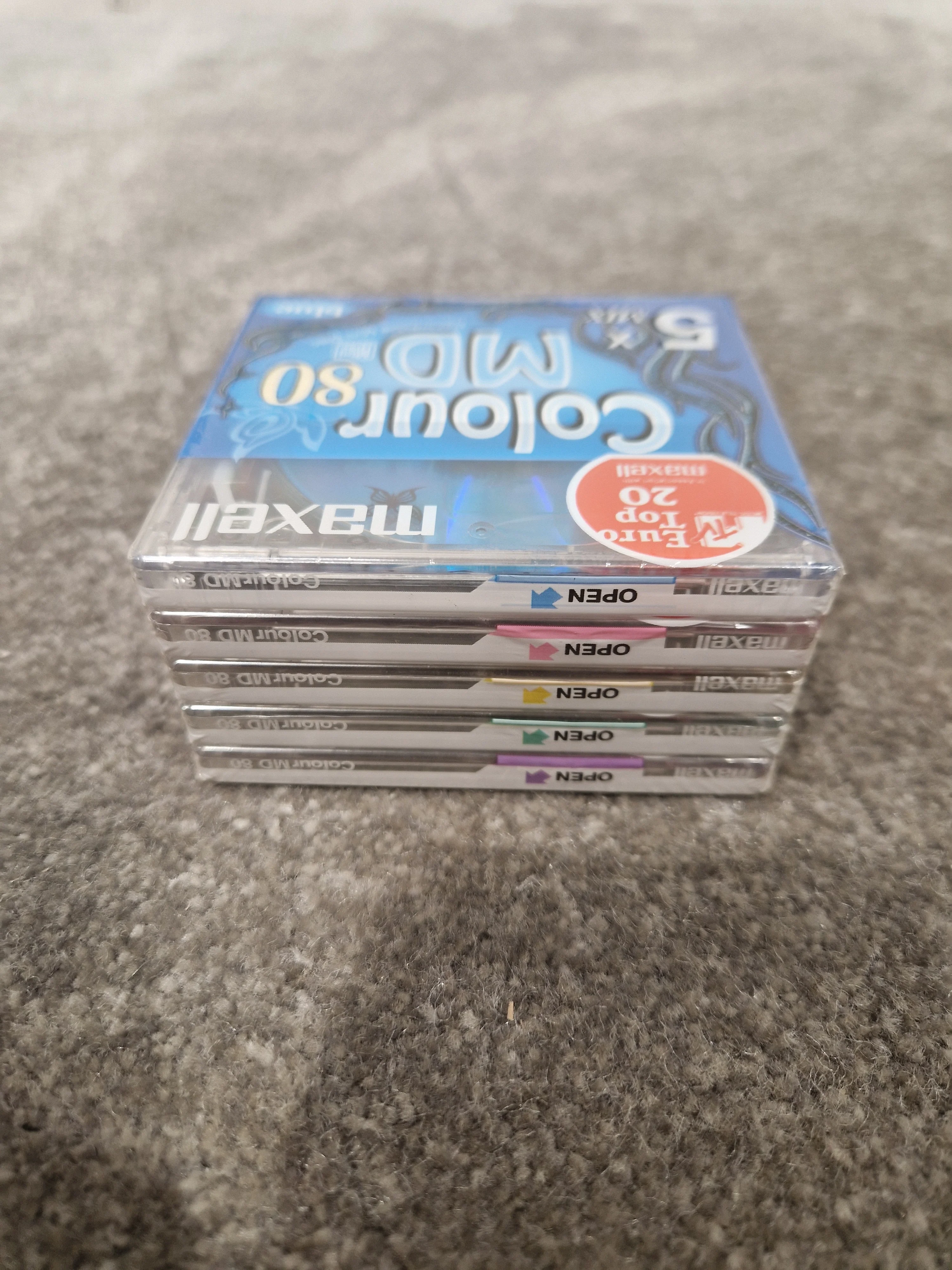 Maxell Colour MD 80 Pack OF 5 Mini Disc - Mini Discs - Sealed in Original Packaging - Mint - Image 4
