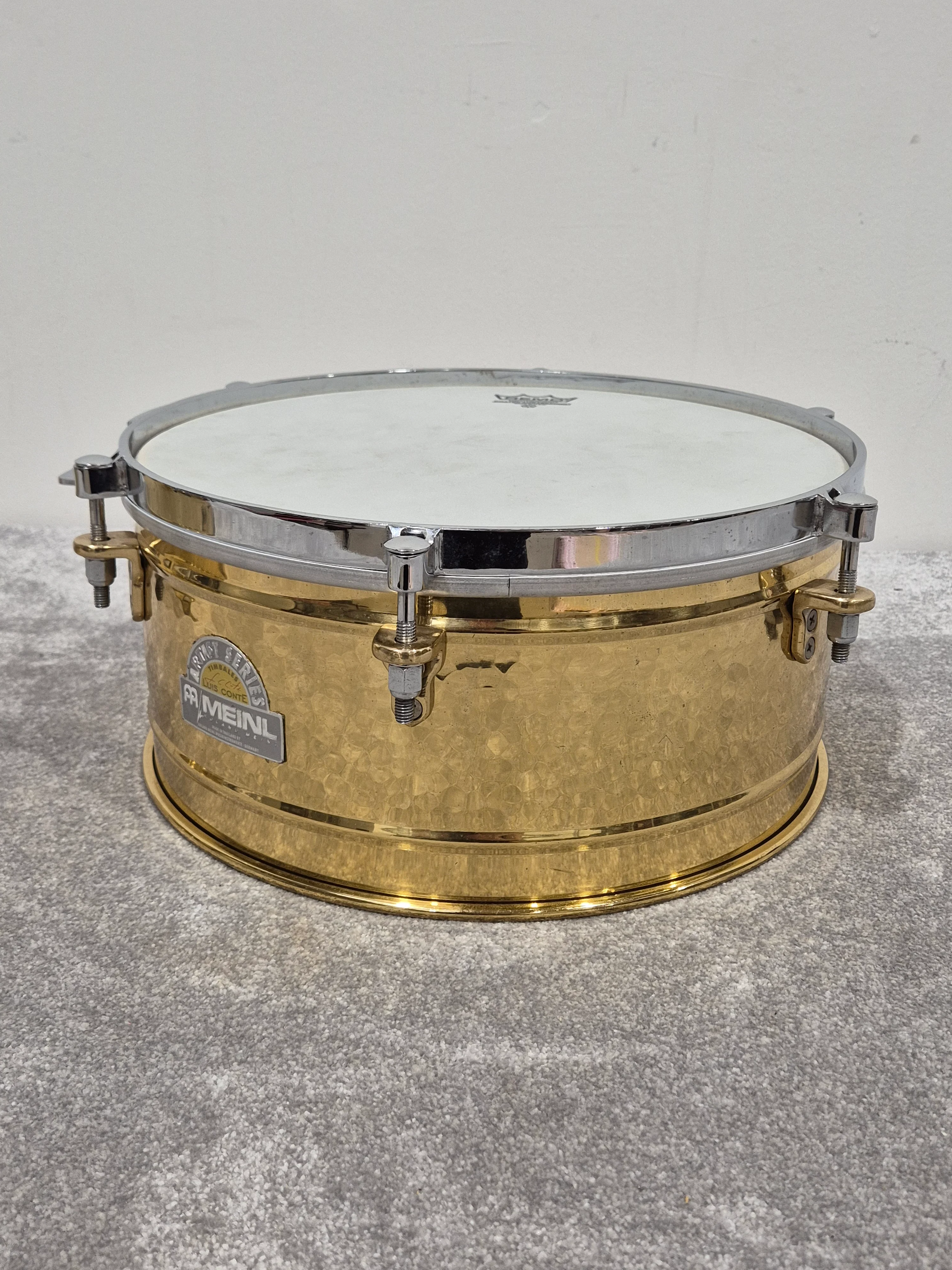 Meinl Artist Series Luis Conte Brass Timbales 14” and 15” w/ Black Case - Image 10