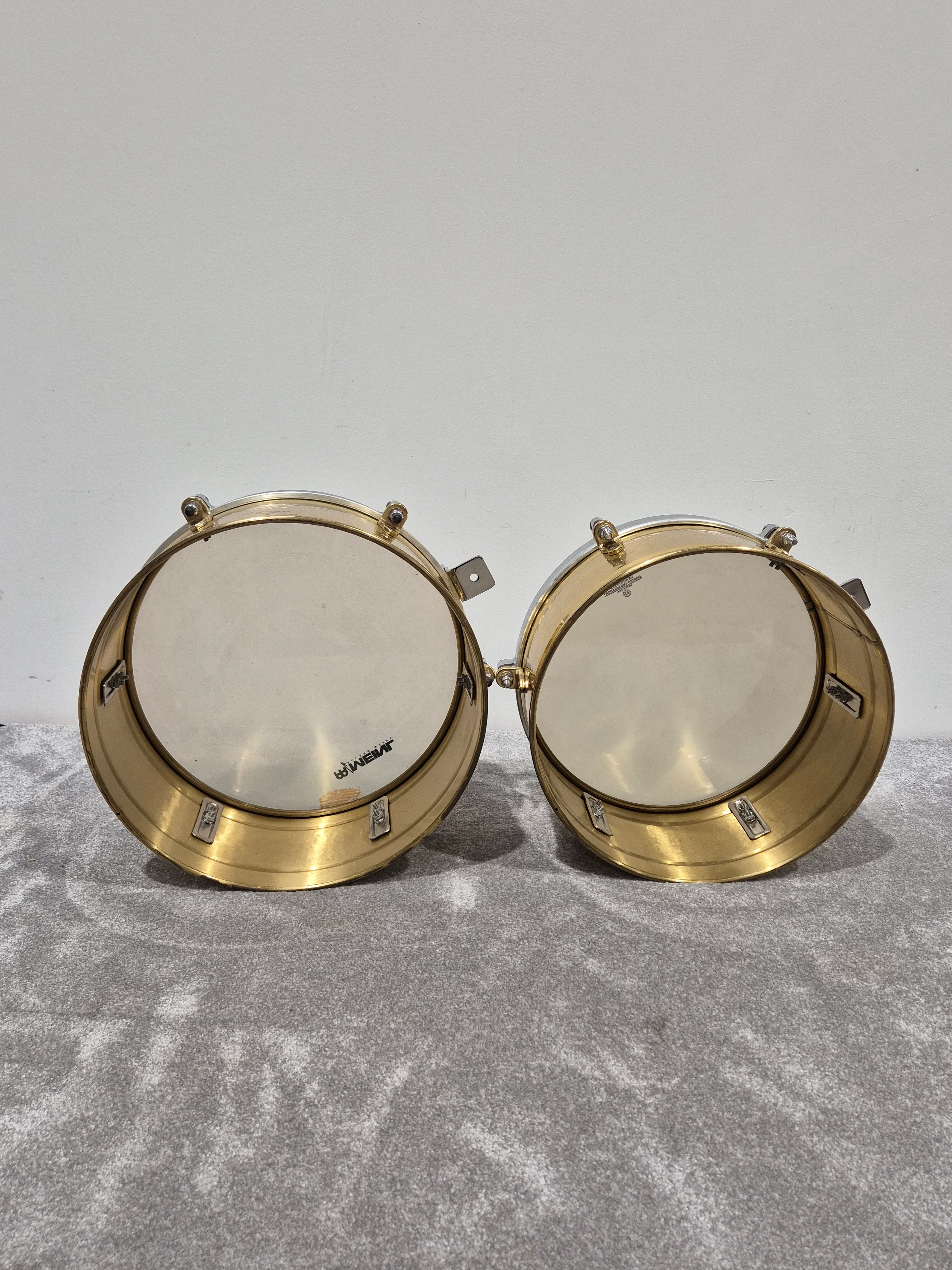 Meinl Artist Series Luis Conte Brass Timbales 14” and 15” w/ Black Case - Image 14
