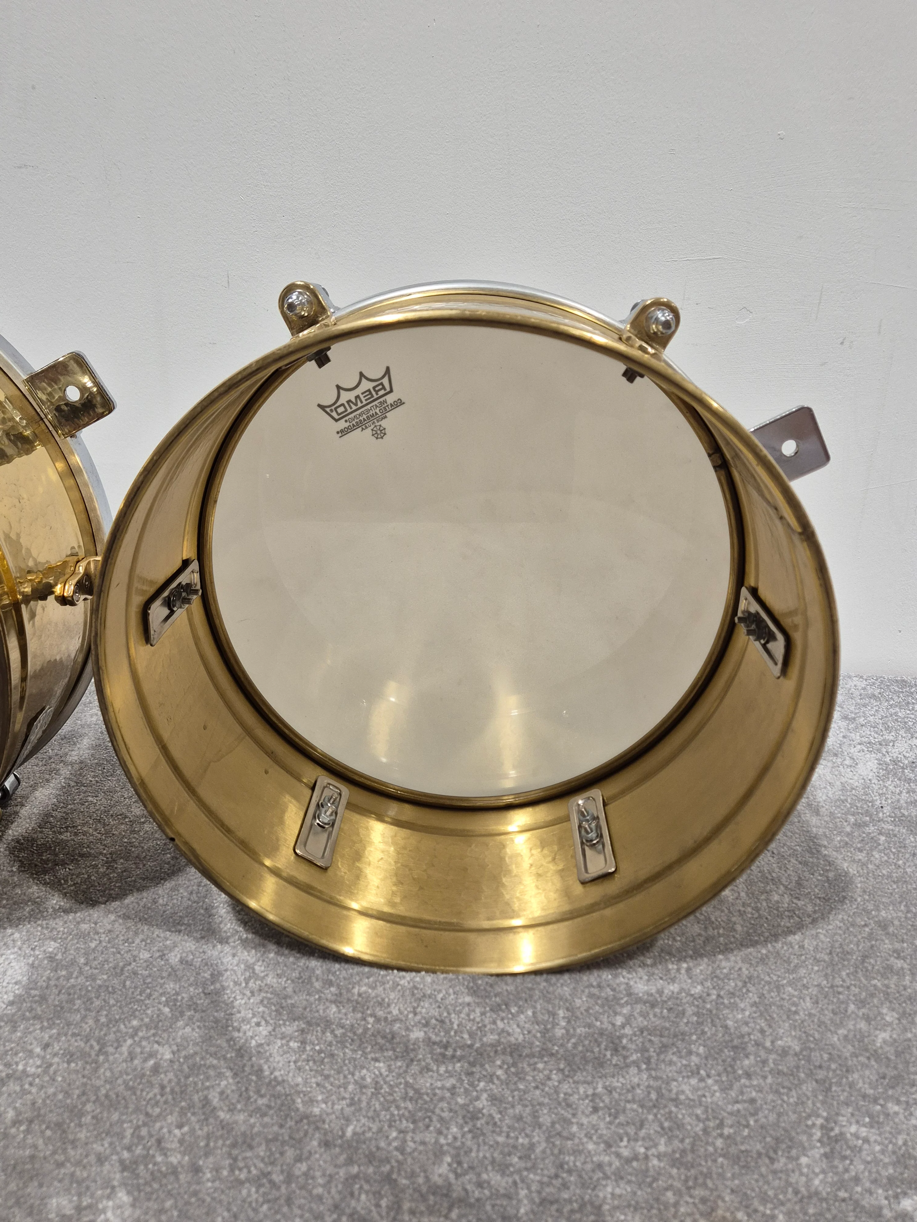 Meinl Artist Series Luis Conte Brass Timbales 14” and 15” w/ Black Case - Image 15