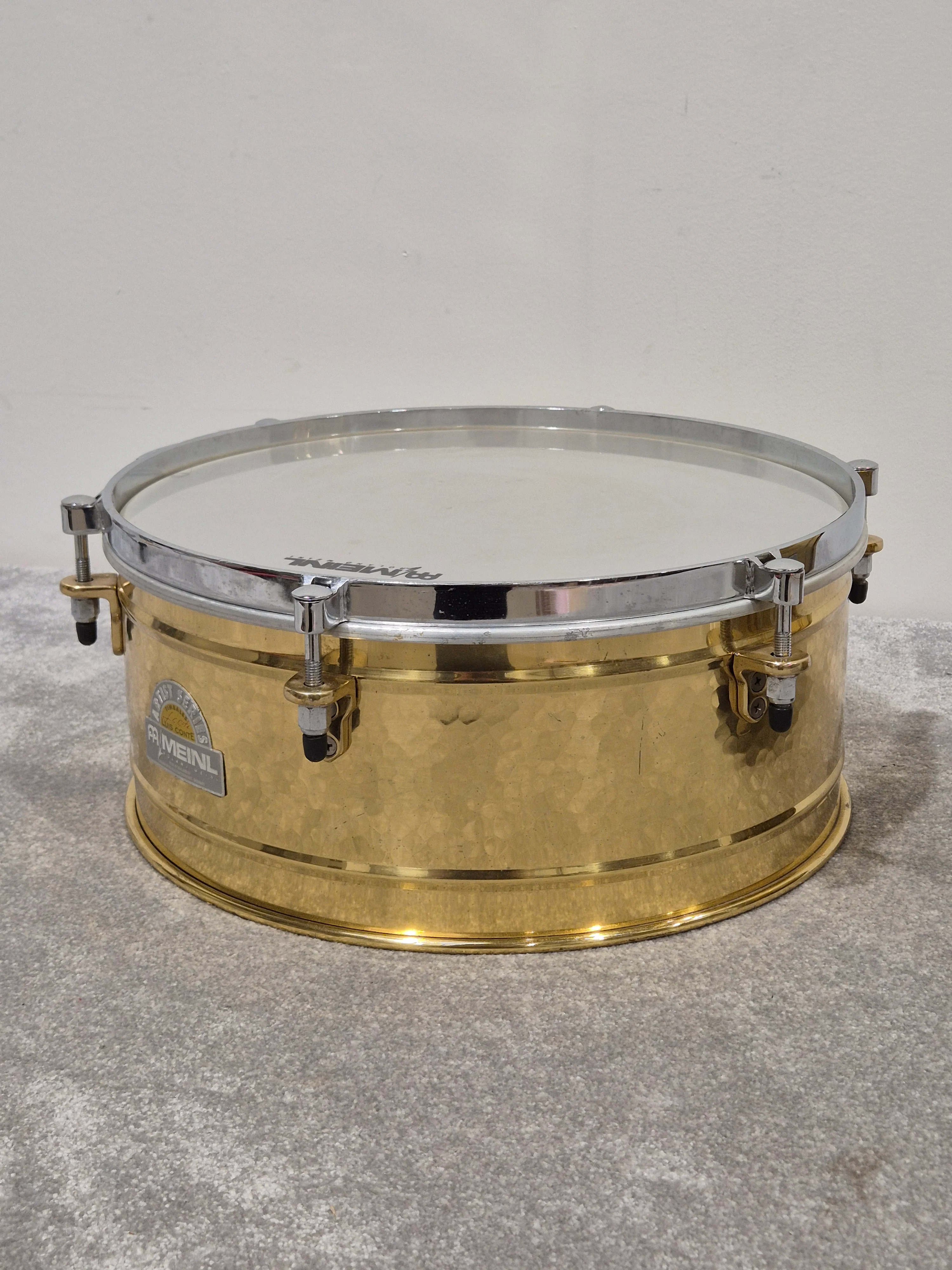 Meinl Artist Series Luis Conte Brass Timbales 14” and 15” w/ Black Case - Image 5