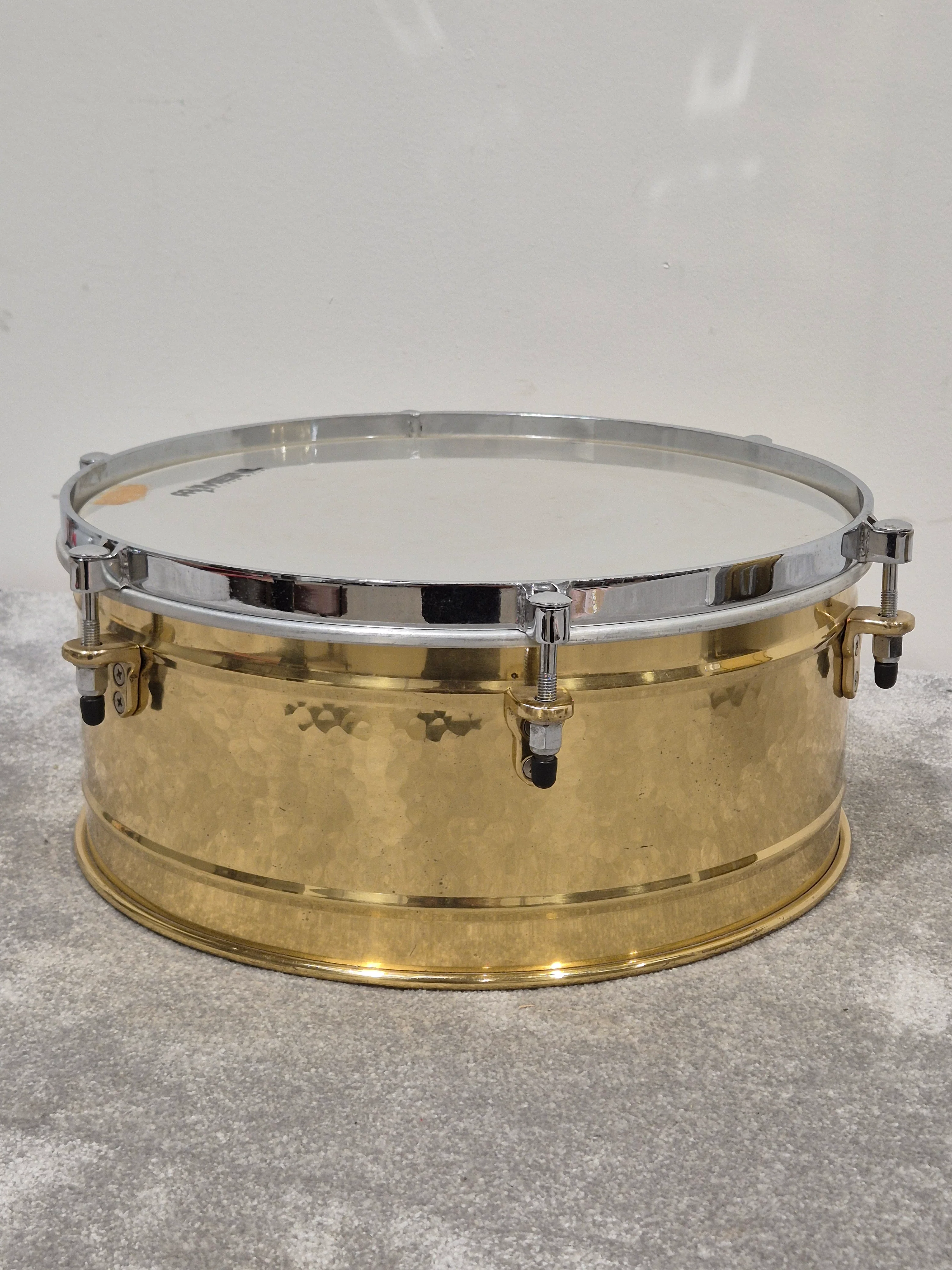 Meinl Artist Series Luis Conte Brass Timbales 14” and 15” w/ Black Case - Image 7