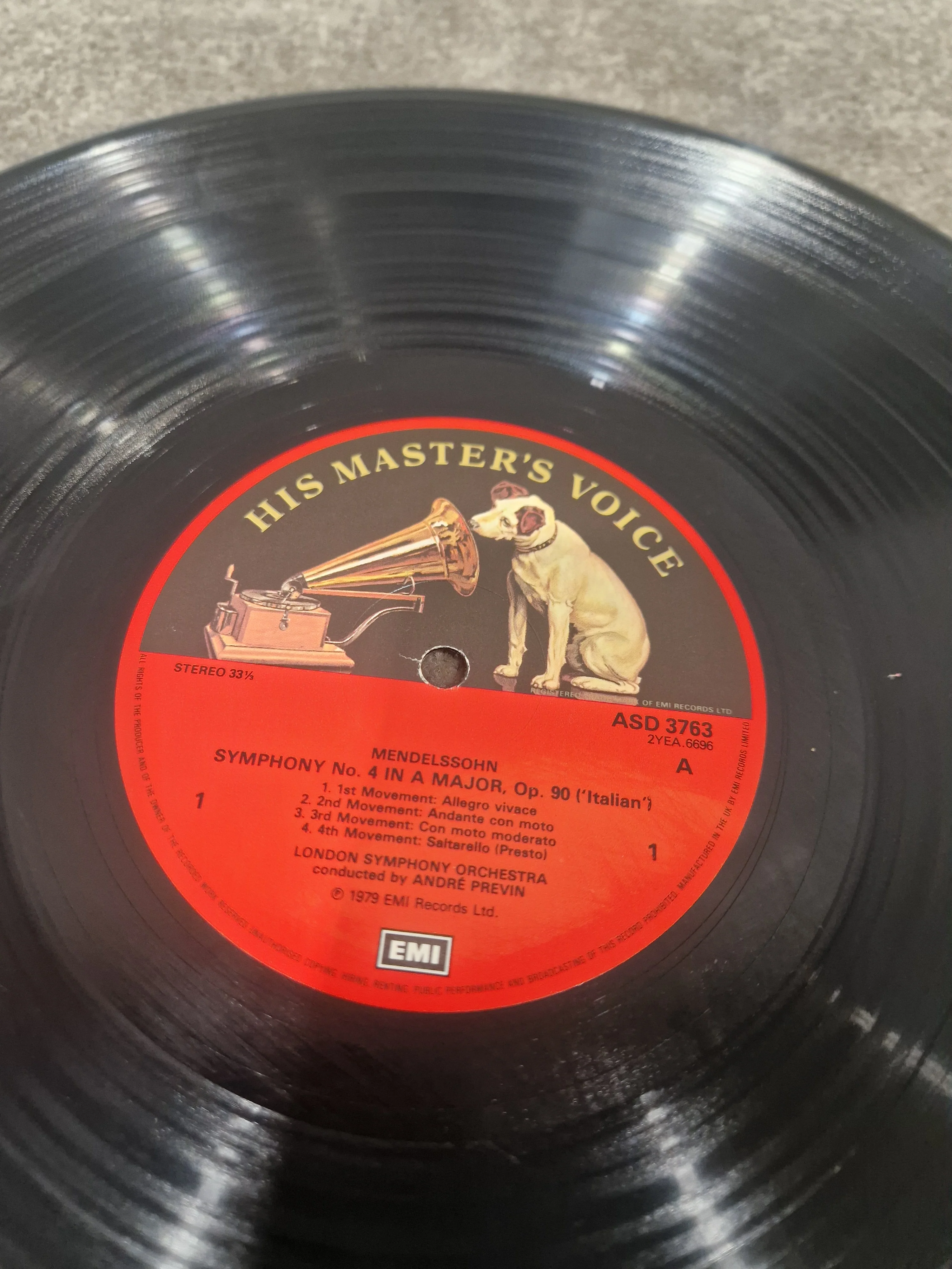 Mendelssohn - Symphony No. 4 "Italian", Overtures The Hebrides, Ruy Blas & A Midsummer Night's Dream Vinyl – Vinyl Record - Good - Image 4