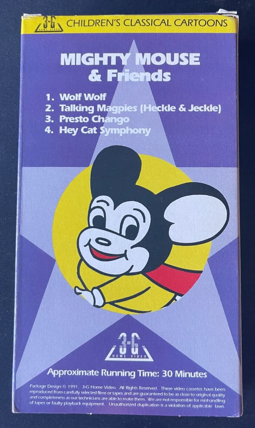 Mighty Mouse & Friends - VHS Video Tape - Classic Animation Collection - Very Good - Image 2