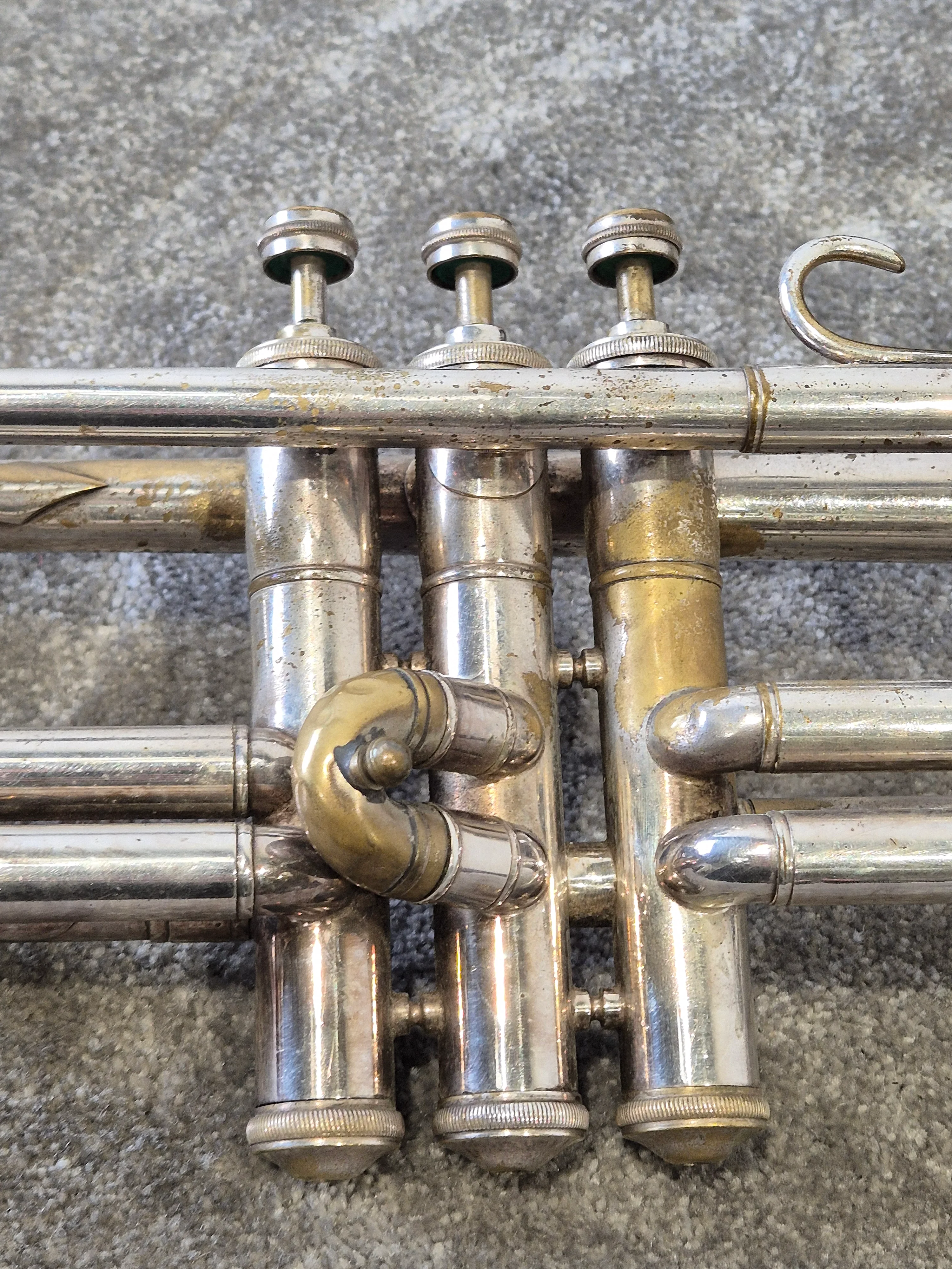 Miraphone Silver Trumpet - Bb Trumpet - Fair w/ Hard Case - Image 3