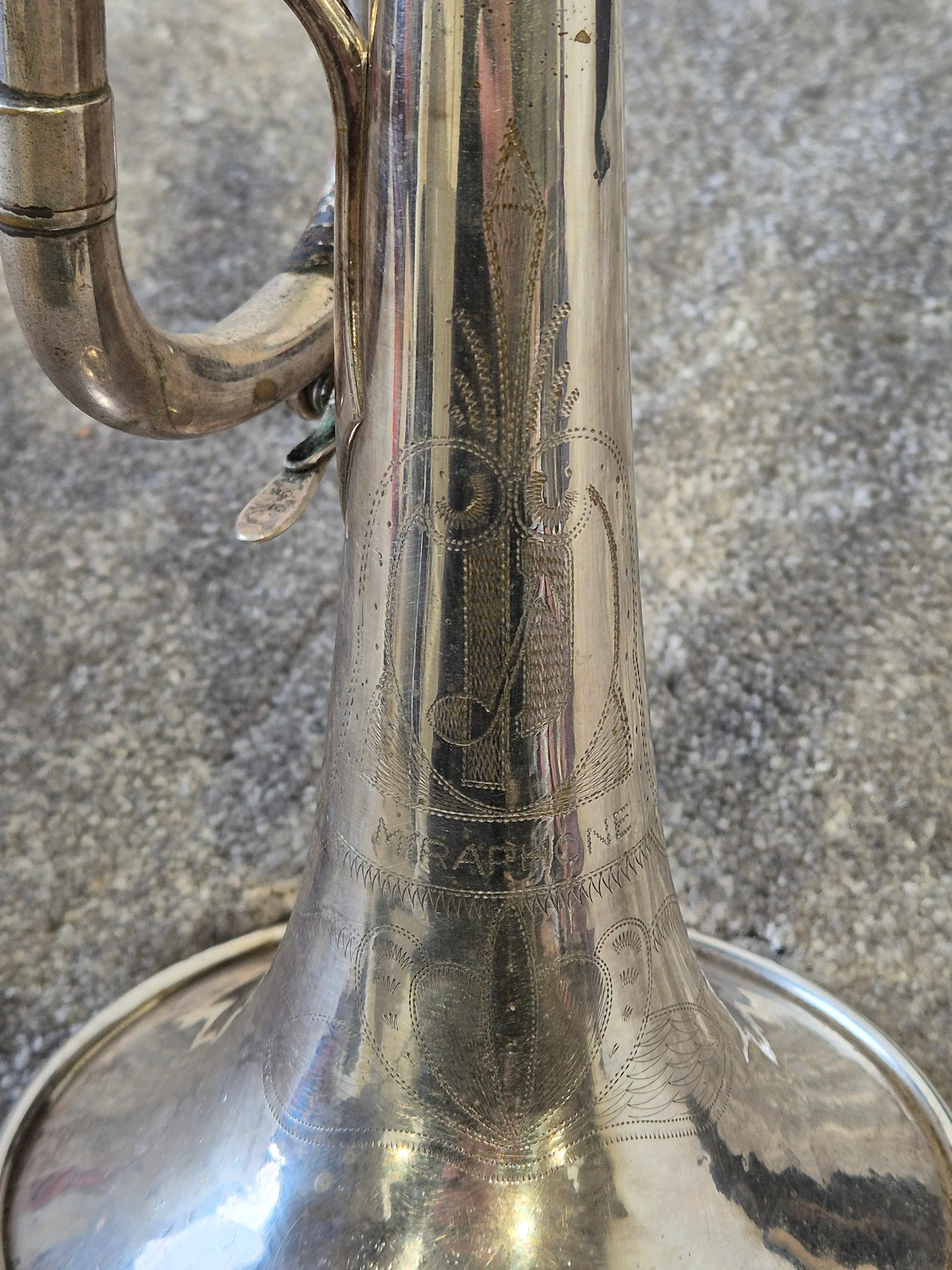 Miraphone Silver Trumpet - Bb Trumpet - Fair w/ Hard Case - Image 7