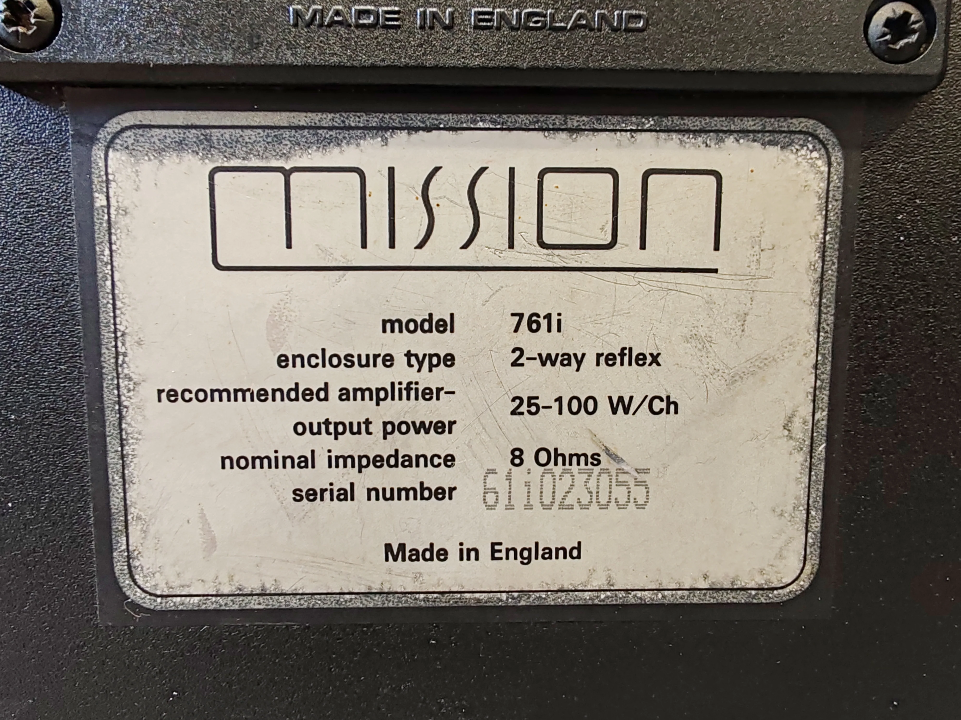 Mission 761i Matched Pair 75W Bookshelf Speakers – Fair/Good w/ Cosmetic Repairs, Fully Working - Image 12