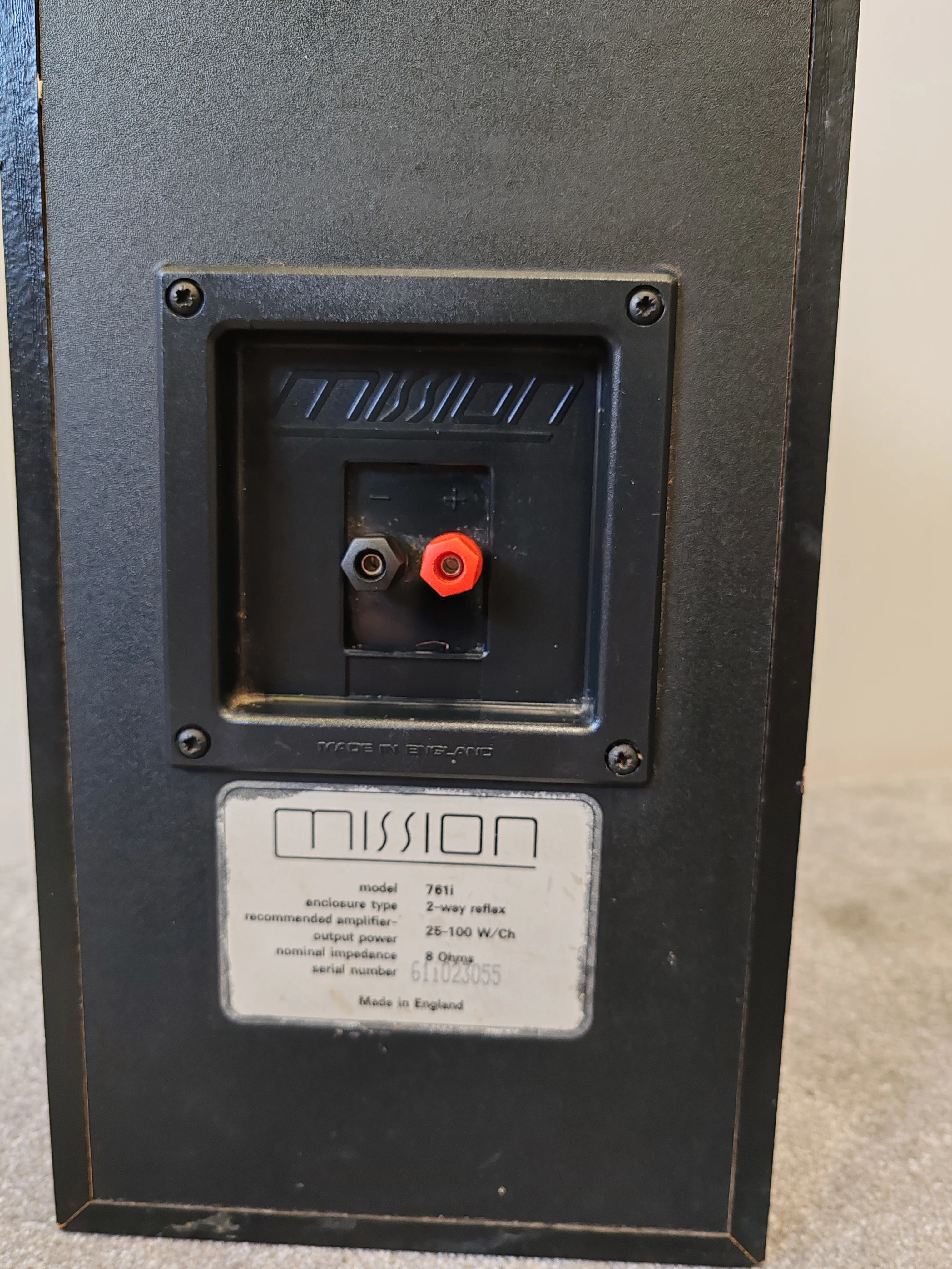 Mission 761i Matched Pair 75W Bookshelf Speakers – Fair/Good w/ Cosmetic Repairs, Fully Working - Image 4
