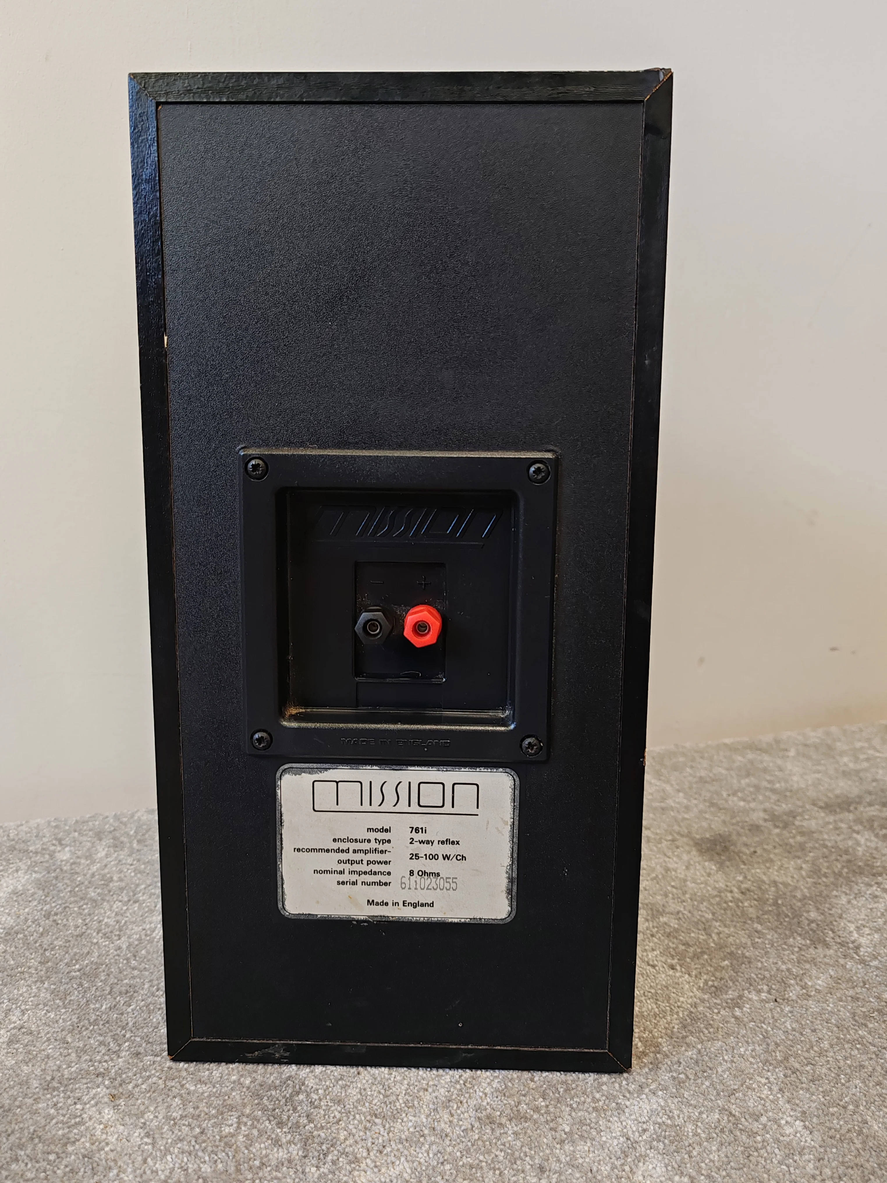 Mission 761i Matched Pair 75W Bookshelf Speakers – Fair/Good w/ Cosmetic Repairs, Fully Working - Image 8