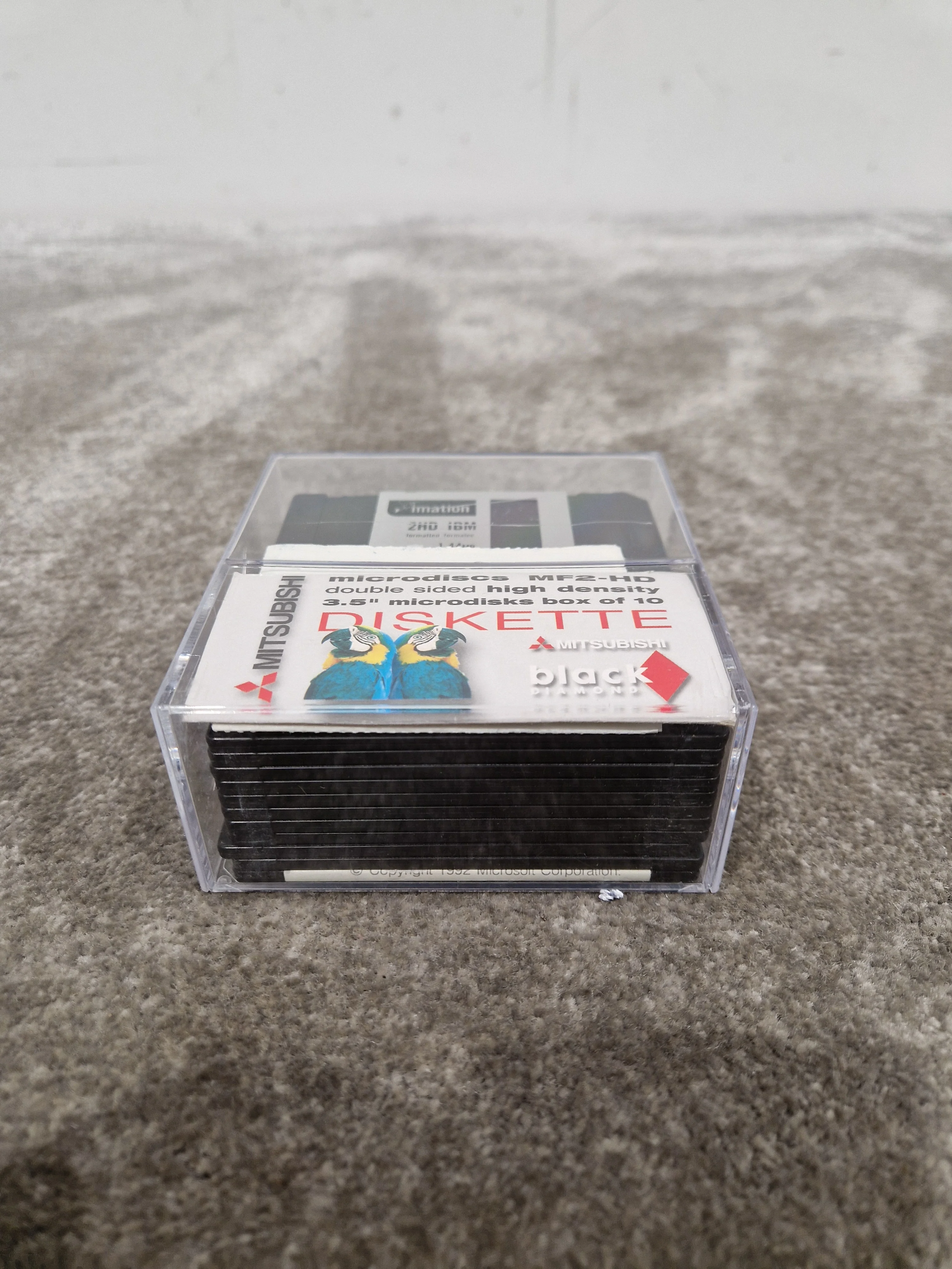 Mitsubishi Microdiscs MF2-HD Set OF-10 Black - High-Density Storage - Excellent w/ Plastic case - Image 6