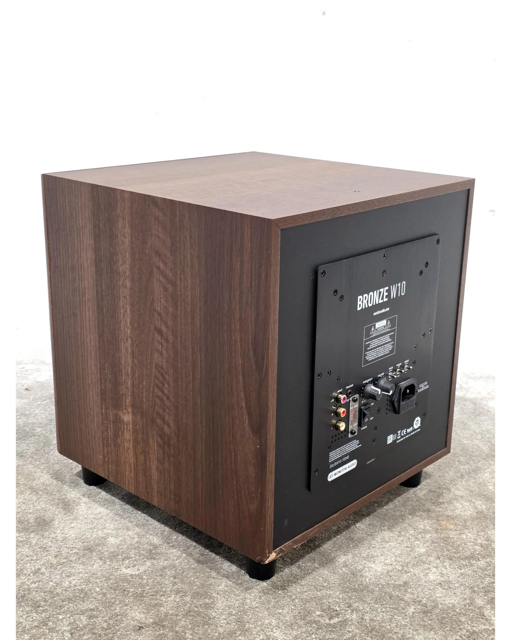 Monitor Audio W10 - Subwoofer - Walnut - Good w/ Manuals - Image 3